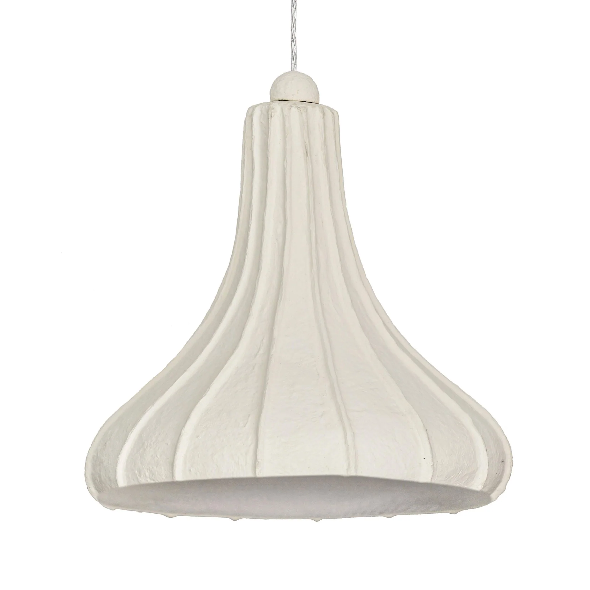 Looma Off White Cotton Mache Pendant Lamp