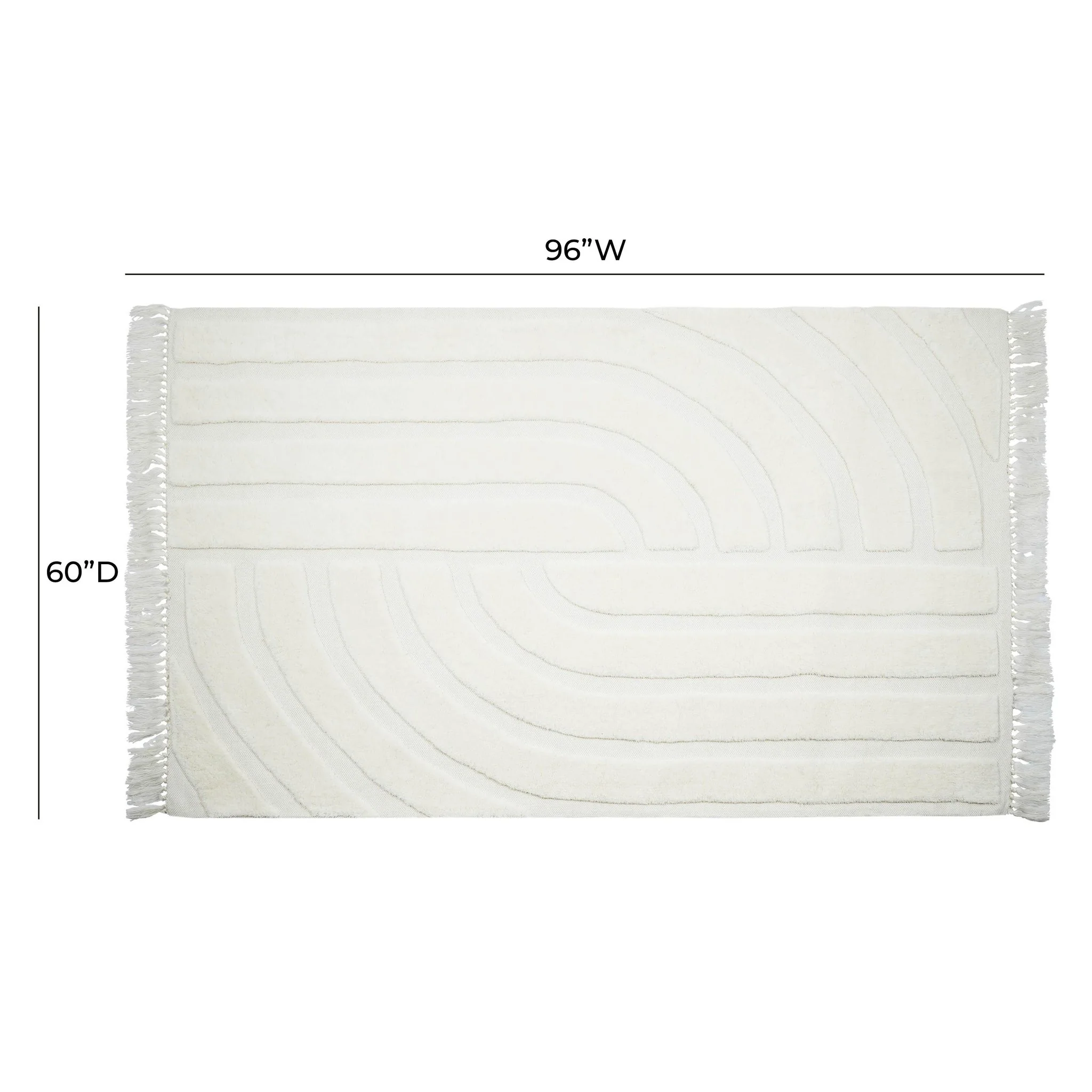 Loop White 5' x 8' Area Rug - Image 6