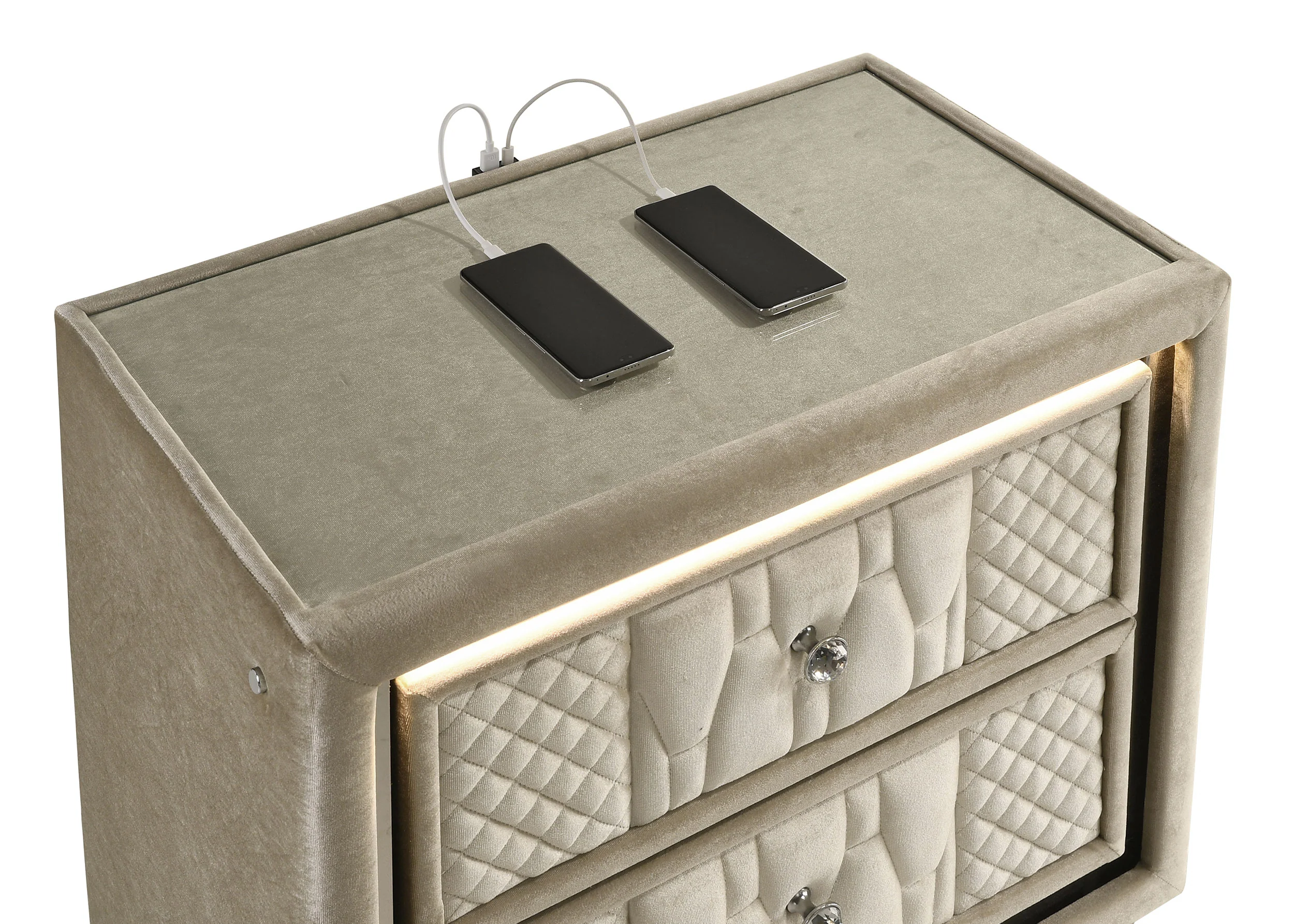 Lorient Nightstand with LED Lighting - Image 11