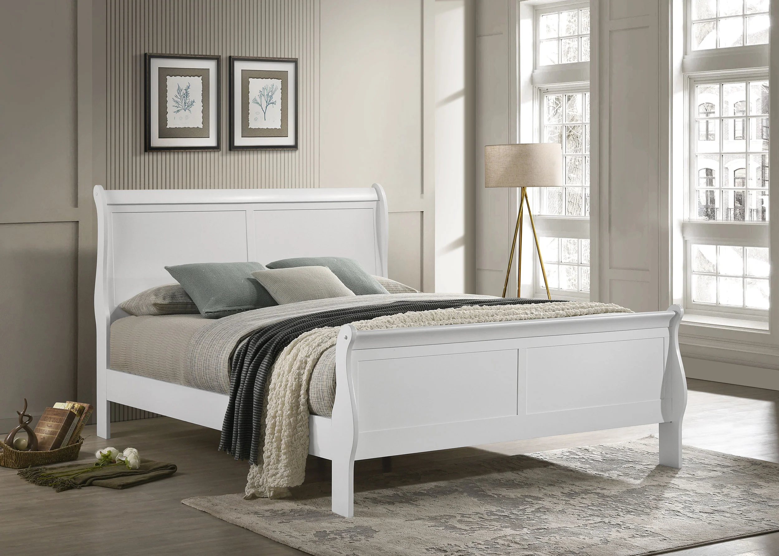 Louis Philippe Sleigh Panel Bed - Image 52