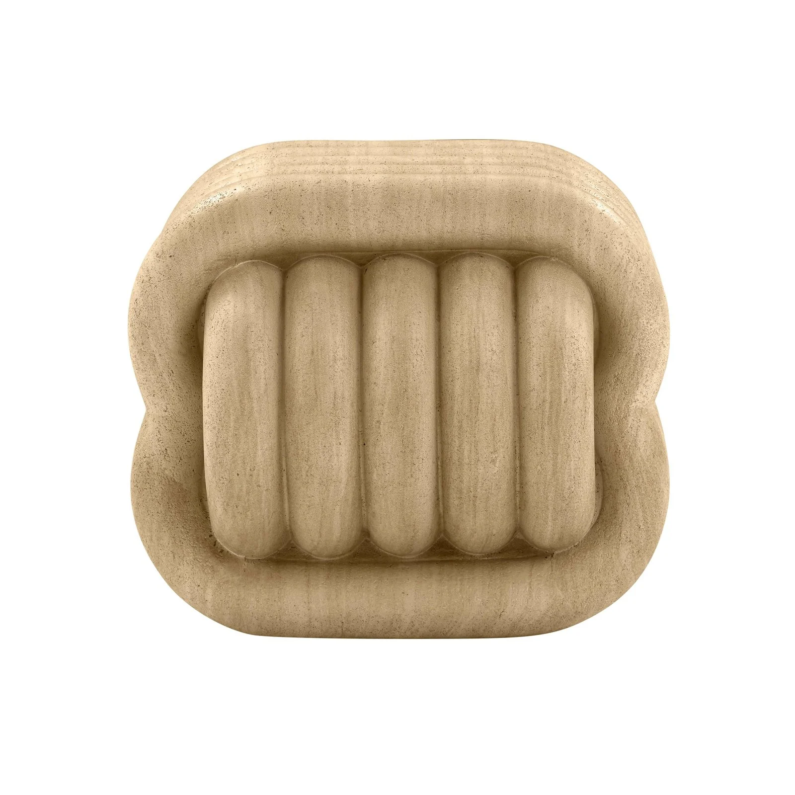 Love Knot Faux Travertine Indoor / Outdoor Accent Stool - Image 3