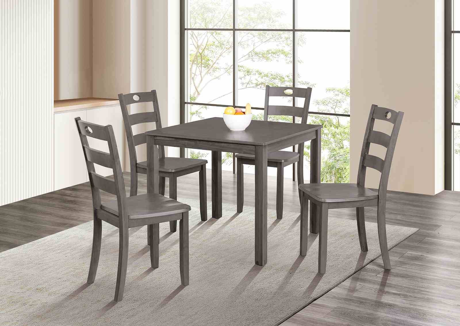 Lubbock 5 Pc. Dining Table Set, Gray