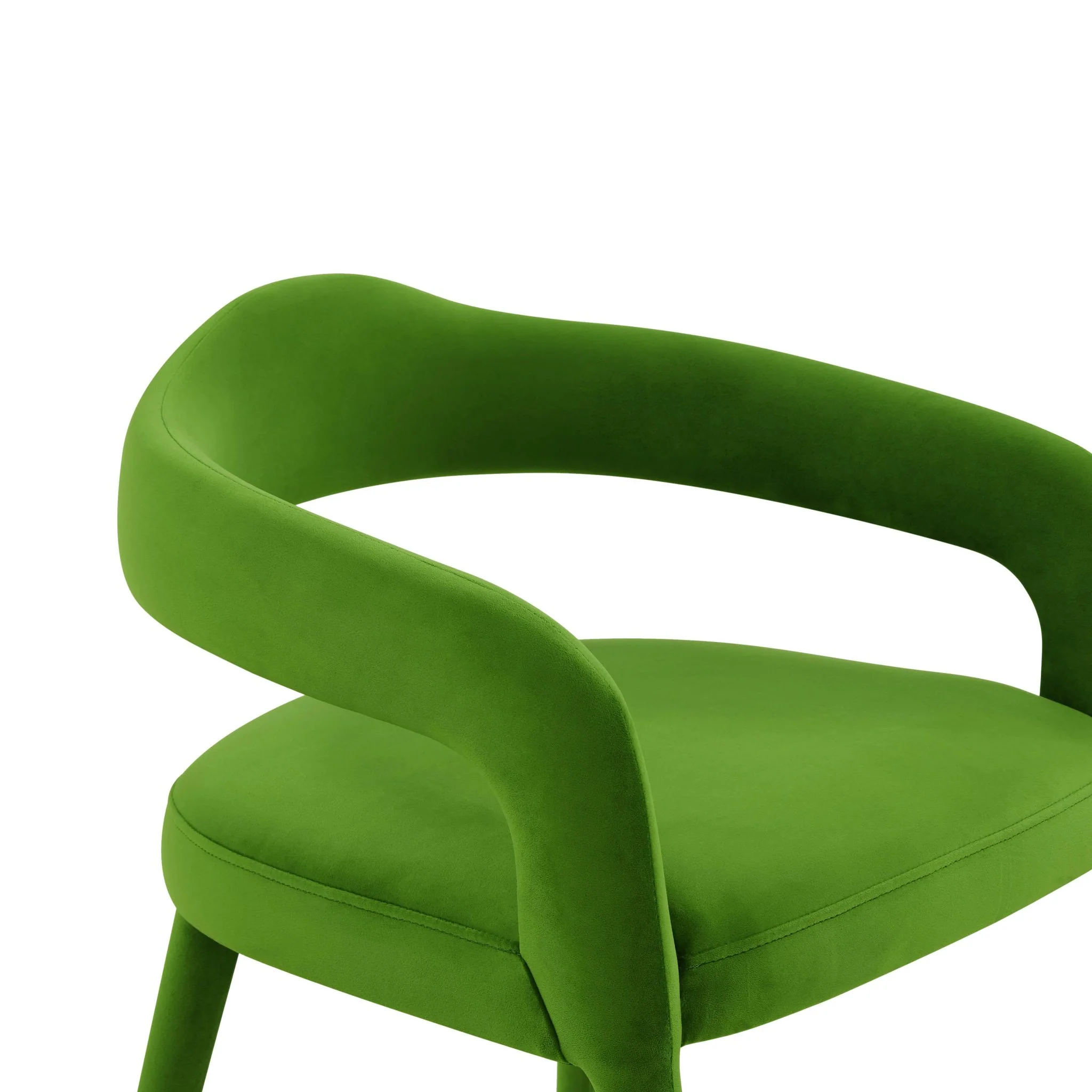 Lucia Green Velvet Dining Chair - Image 5