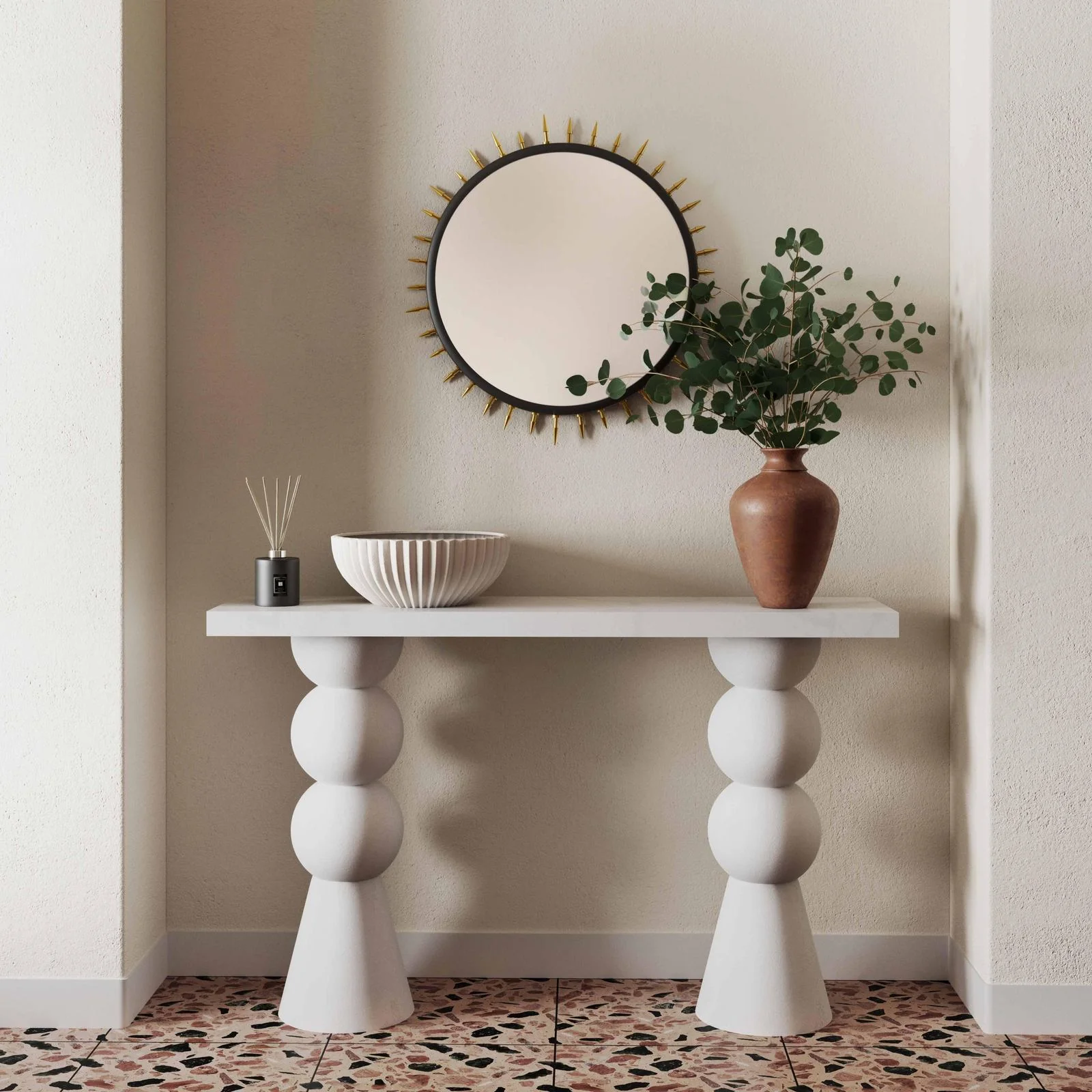 Lupita White Console Table - Image 2