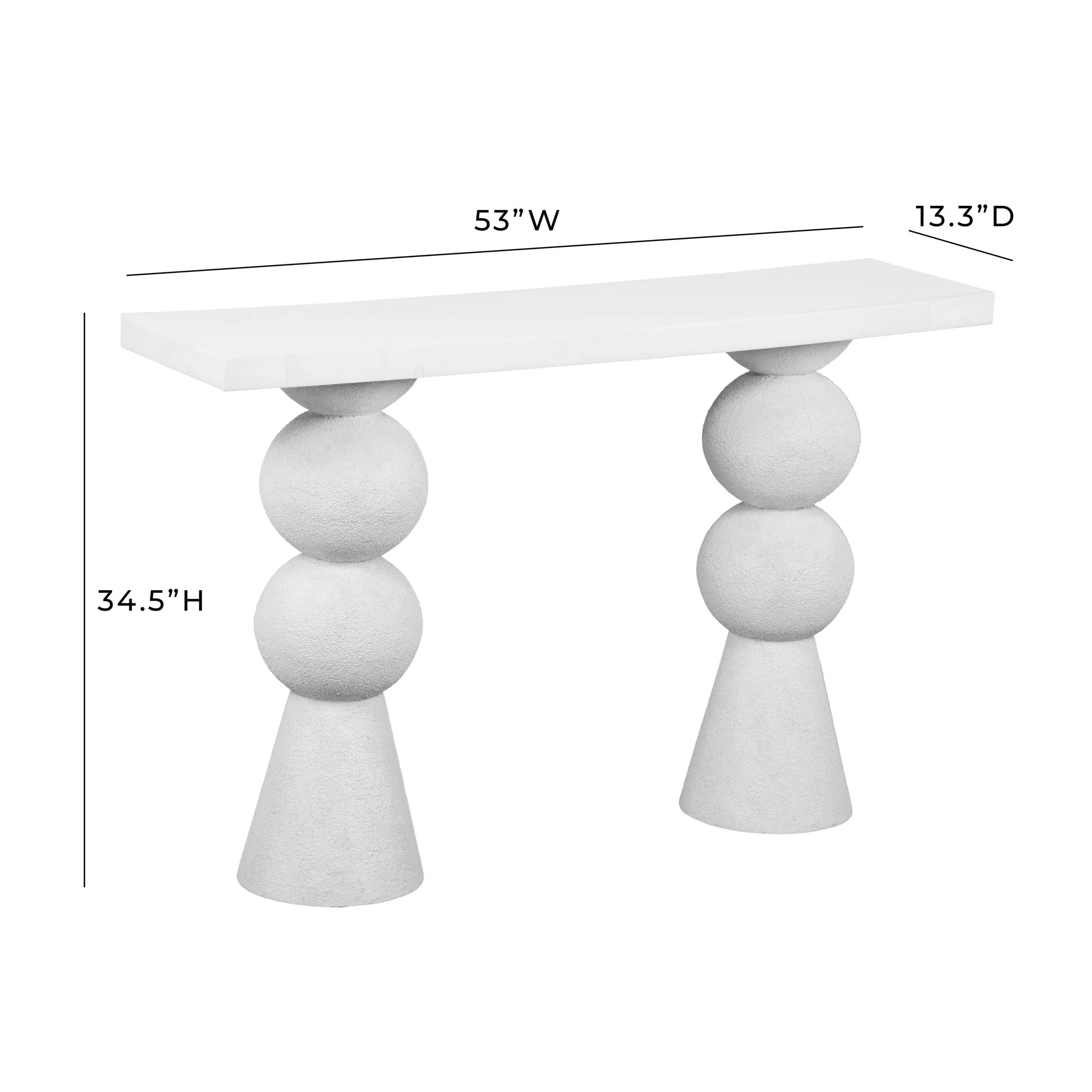 Lupita White Console Table - Image 6