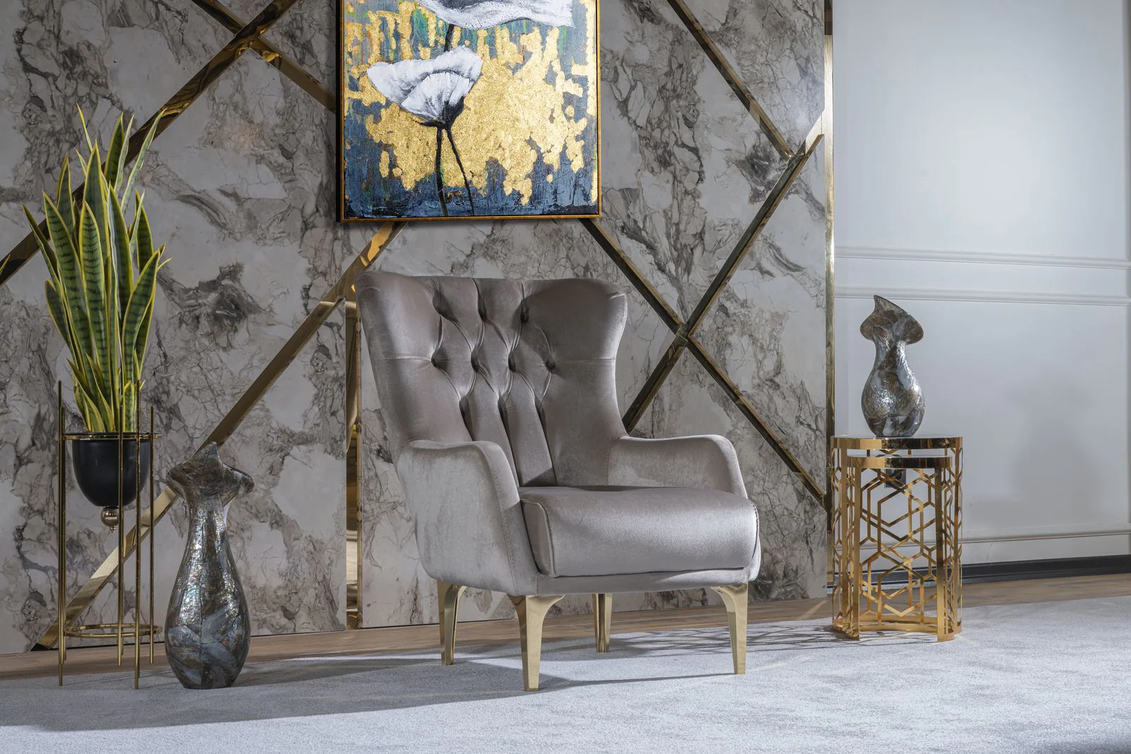 Lust 3 Pc Living Room set Taupe - Image 12
