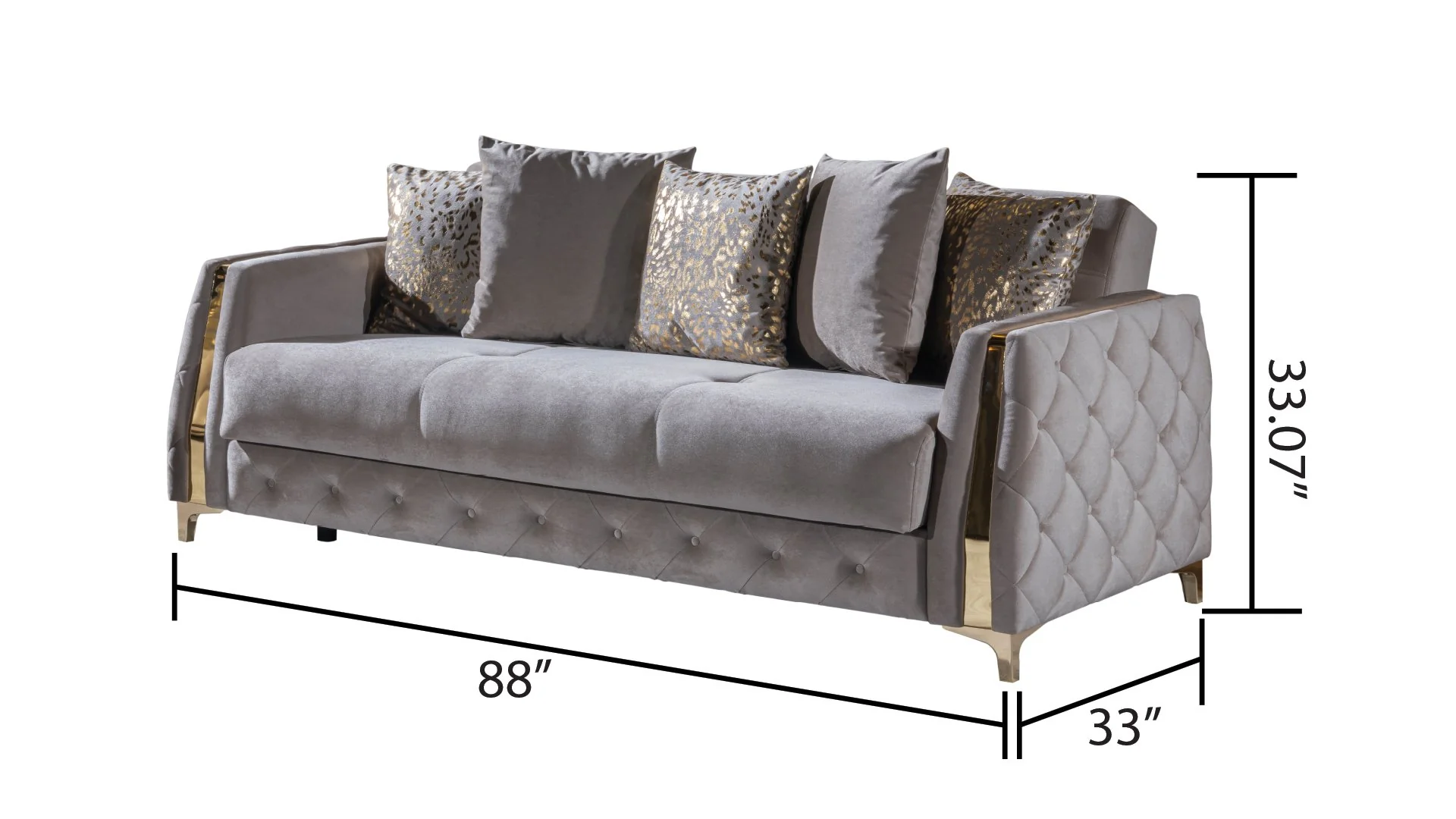 Lust 3 Pc Living Room set Taupe - Image 3