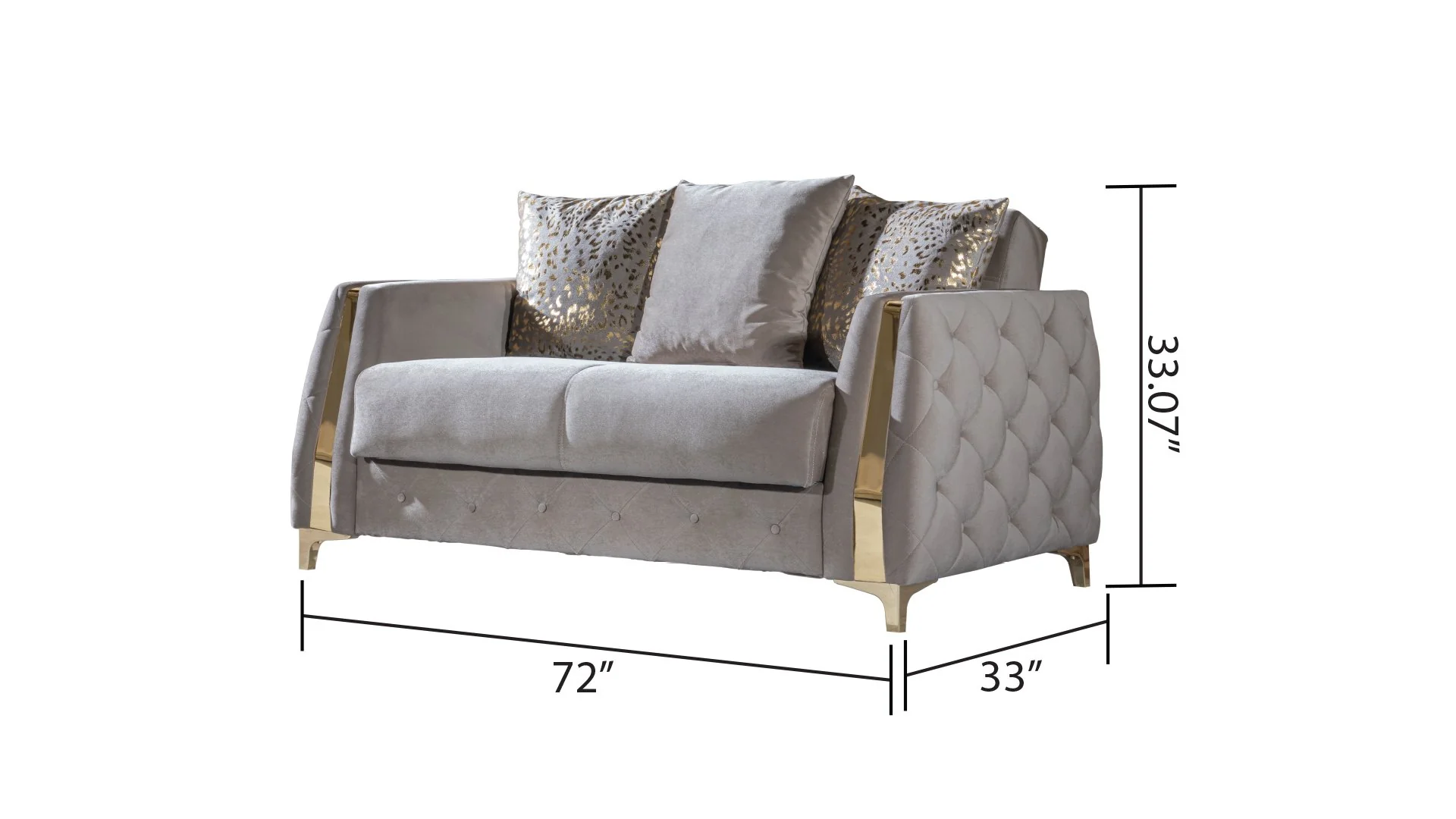 Lust 3 Pc Living Room set Taupe - Image 7