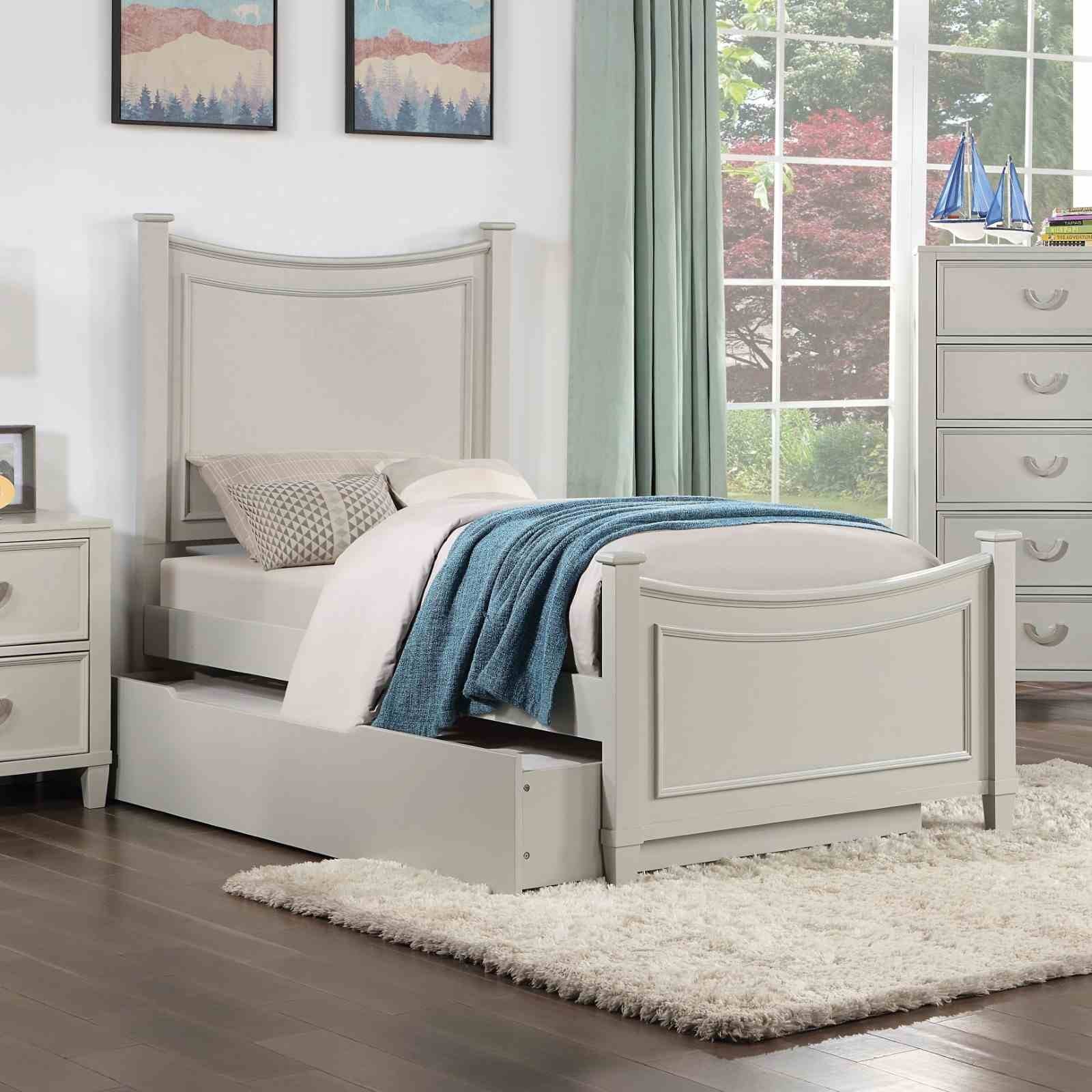 Lycorida Full Bed, Light Gray