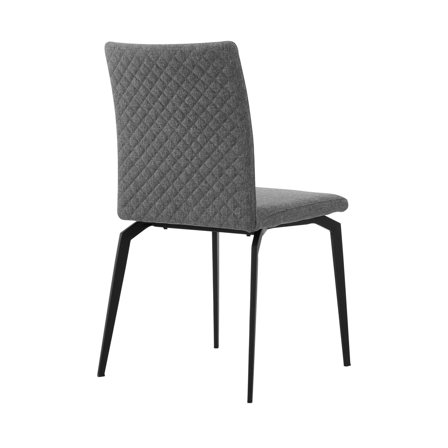Lyon Gray Fabric and Metal Dining Room Chairs - Set of 2 - Image 3