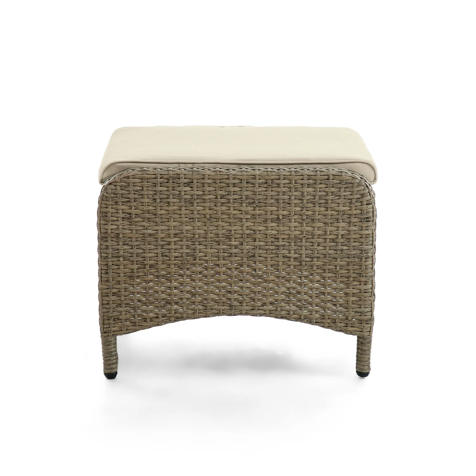 Mackay Ottoman (2/CTN), Beige/Natural Teak - Image 2