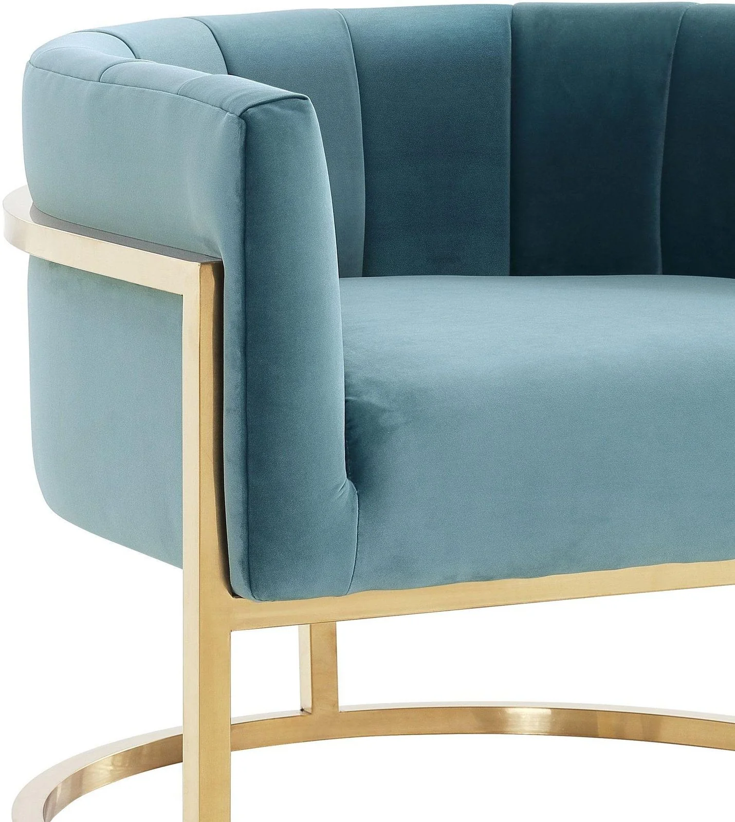 Magnolia Sea Blue Chair with Gold Base - Image 6