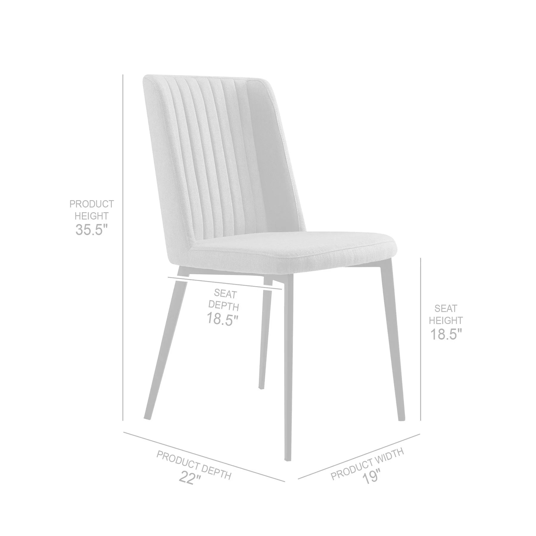 Maine Contemporary Dining Chair in Matte Black Finish and Orange Fabric - Set of 2 - Image 10