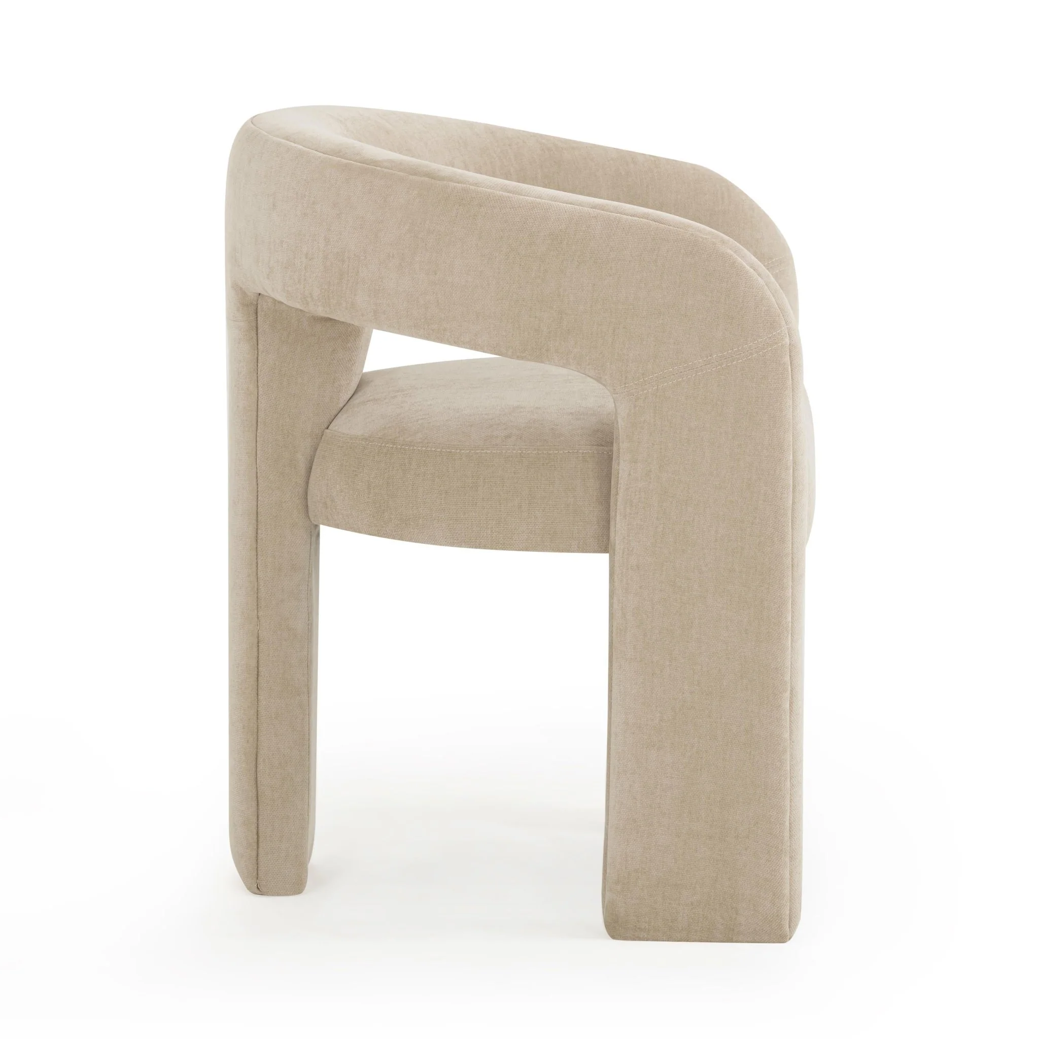 Malone Taupe Performance Chenille Dining Chair - Image 3