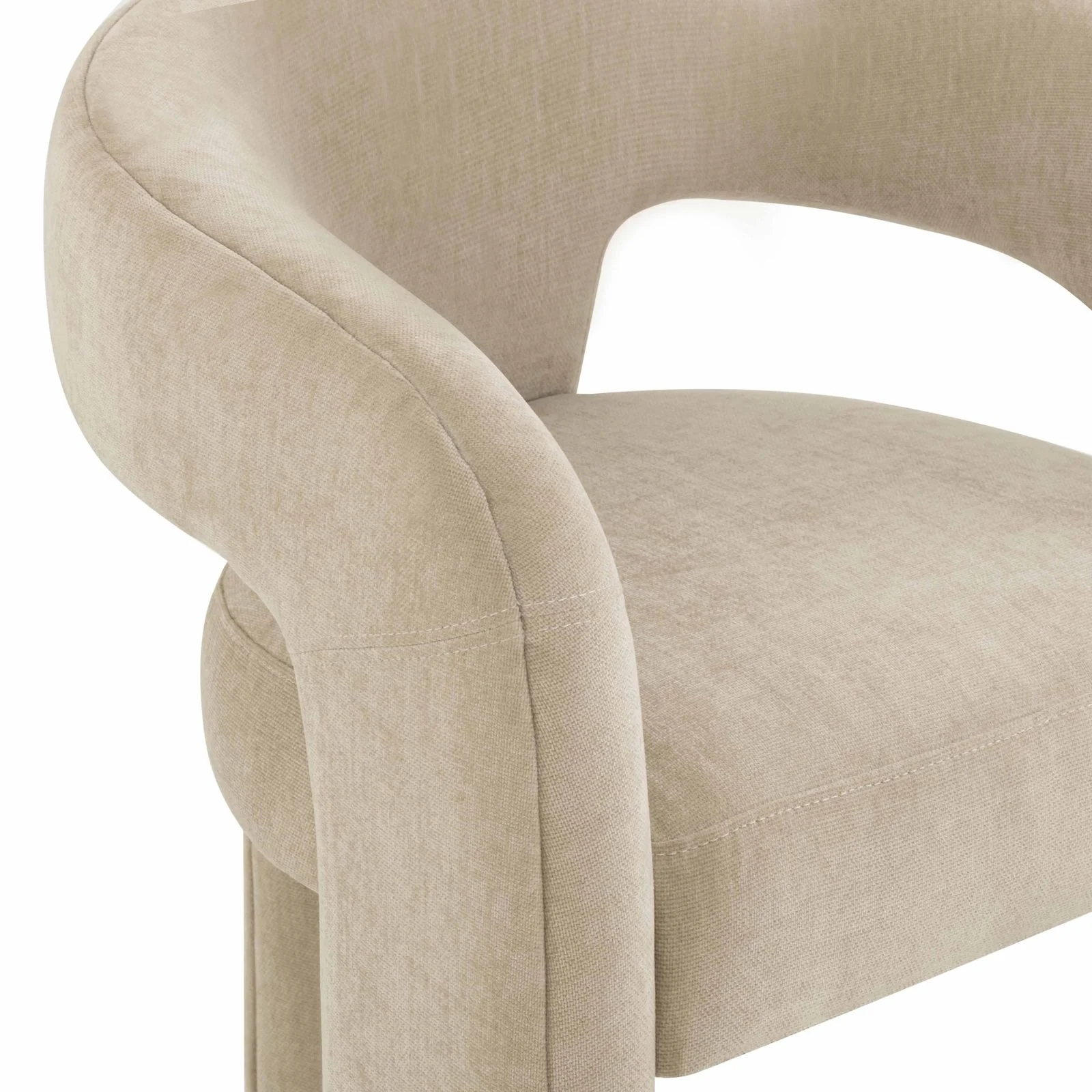 Malone Taupe Performance Chenille Dining Chair - Image 5