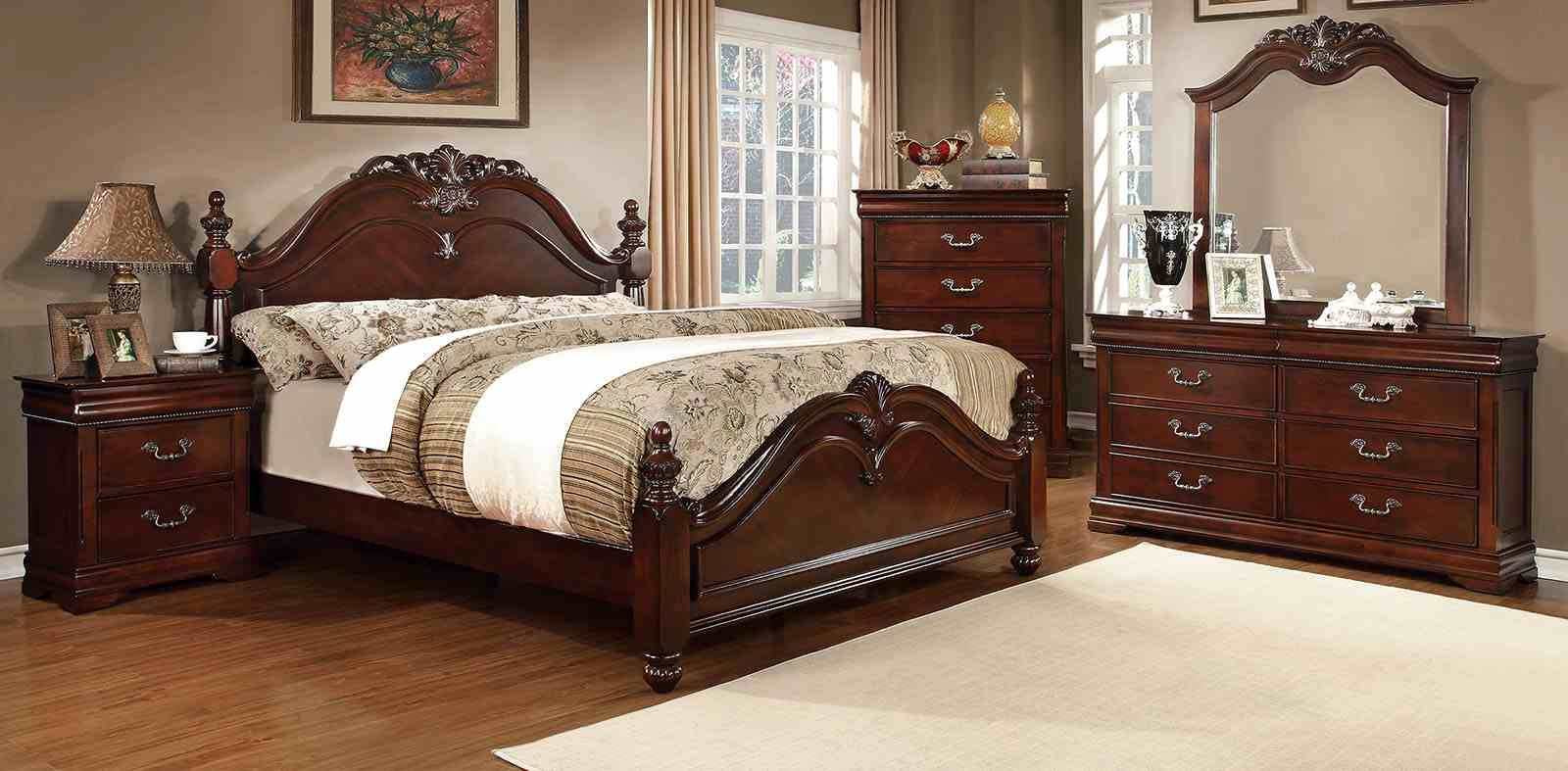 Mandura Cal.King Bed, Cherry