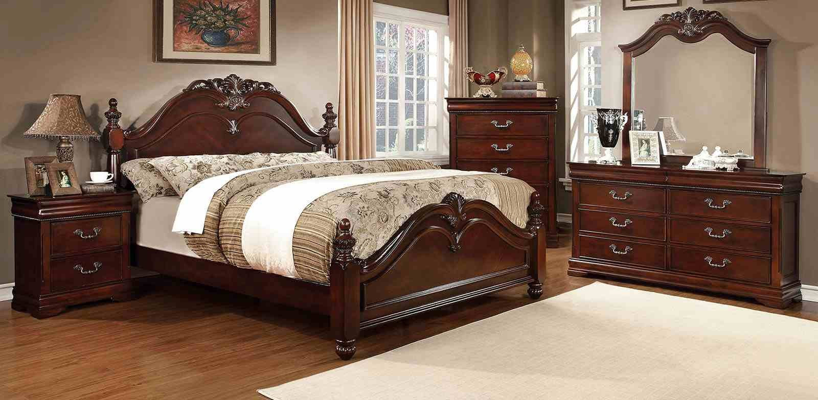 Mandura Queen Bed, Cherry - Image 5