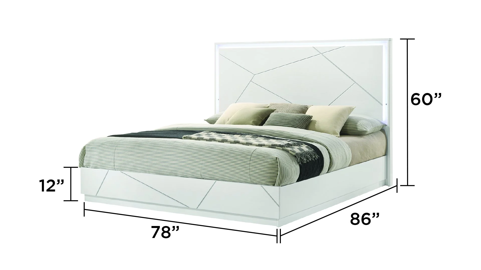 Manhattan King Bed White - Image 4