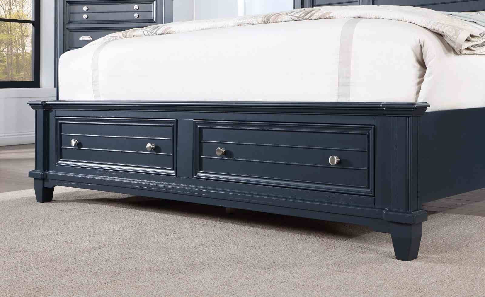 Manzanillo Cal.King Bed, Slate Blue - Image 4