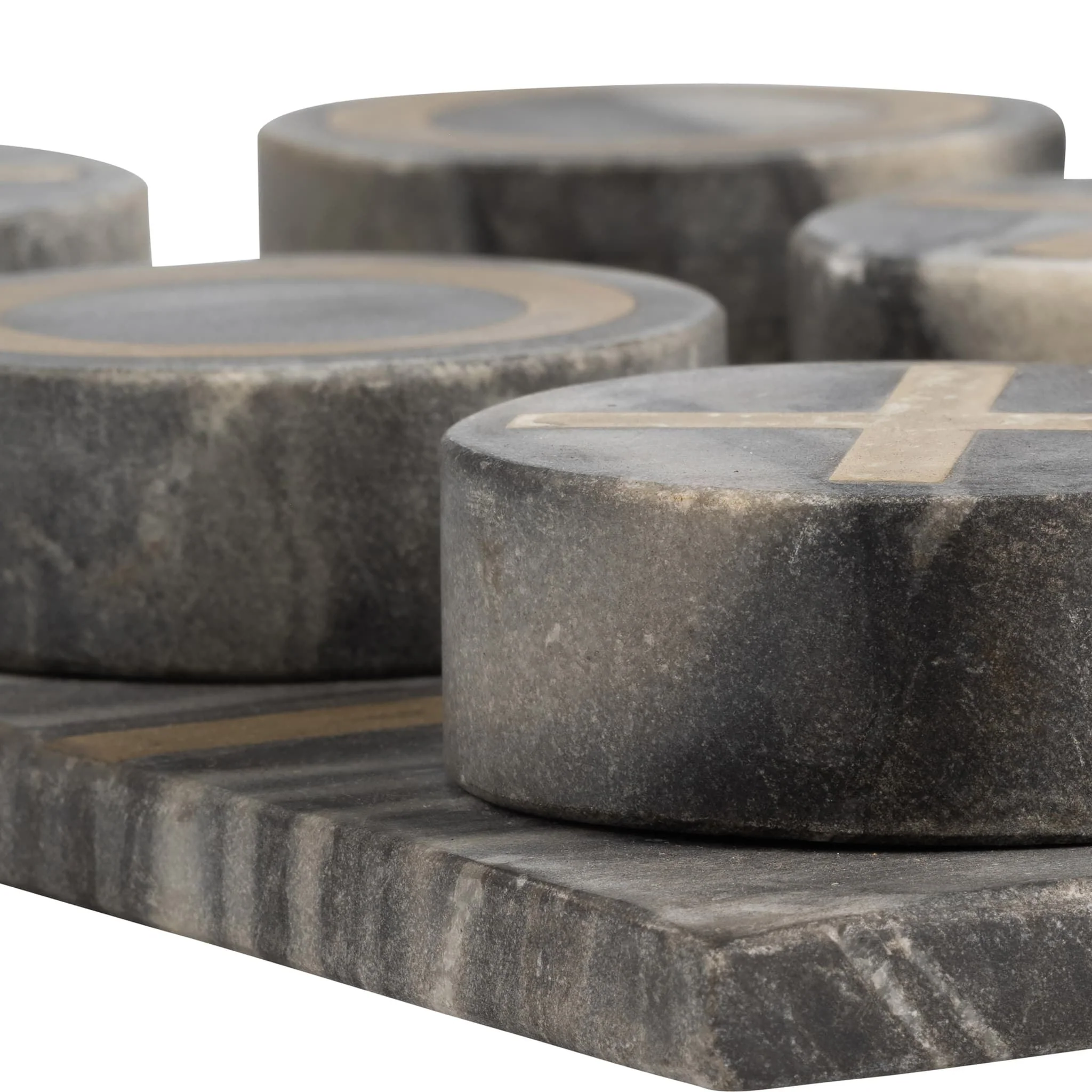 Marble 12x12 Tic-tac-toe, Black/gold - Image 3
