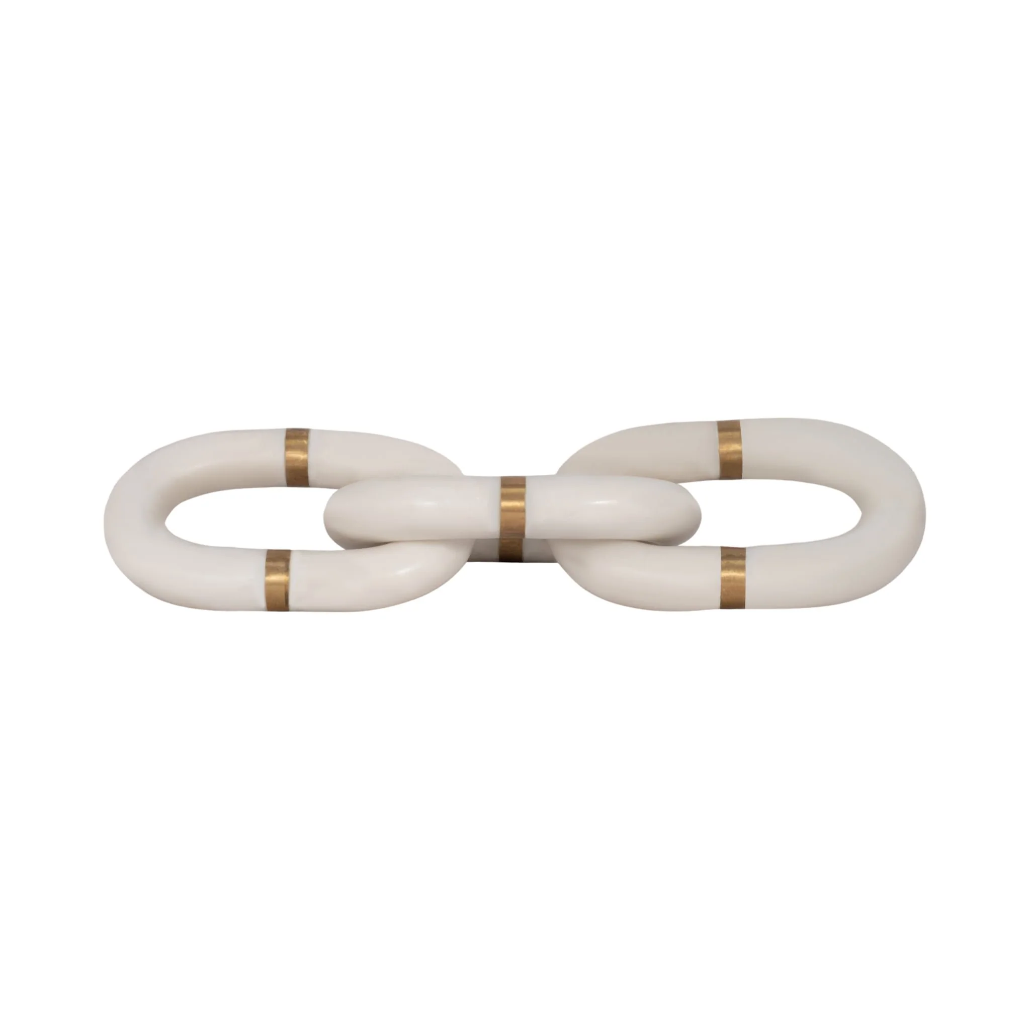Marble 14" Chain Decor, White