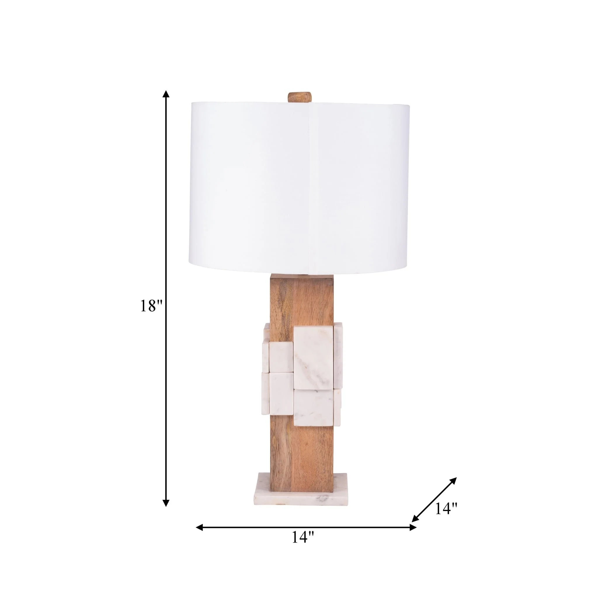 Marble, 18"h Table Lamp, White - Image 7