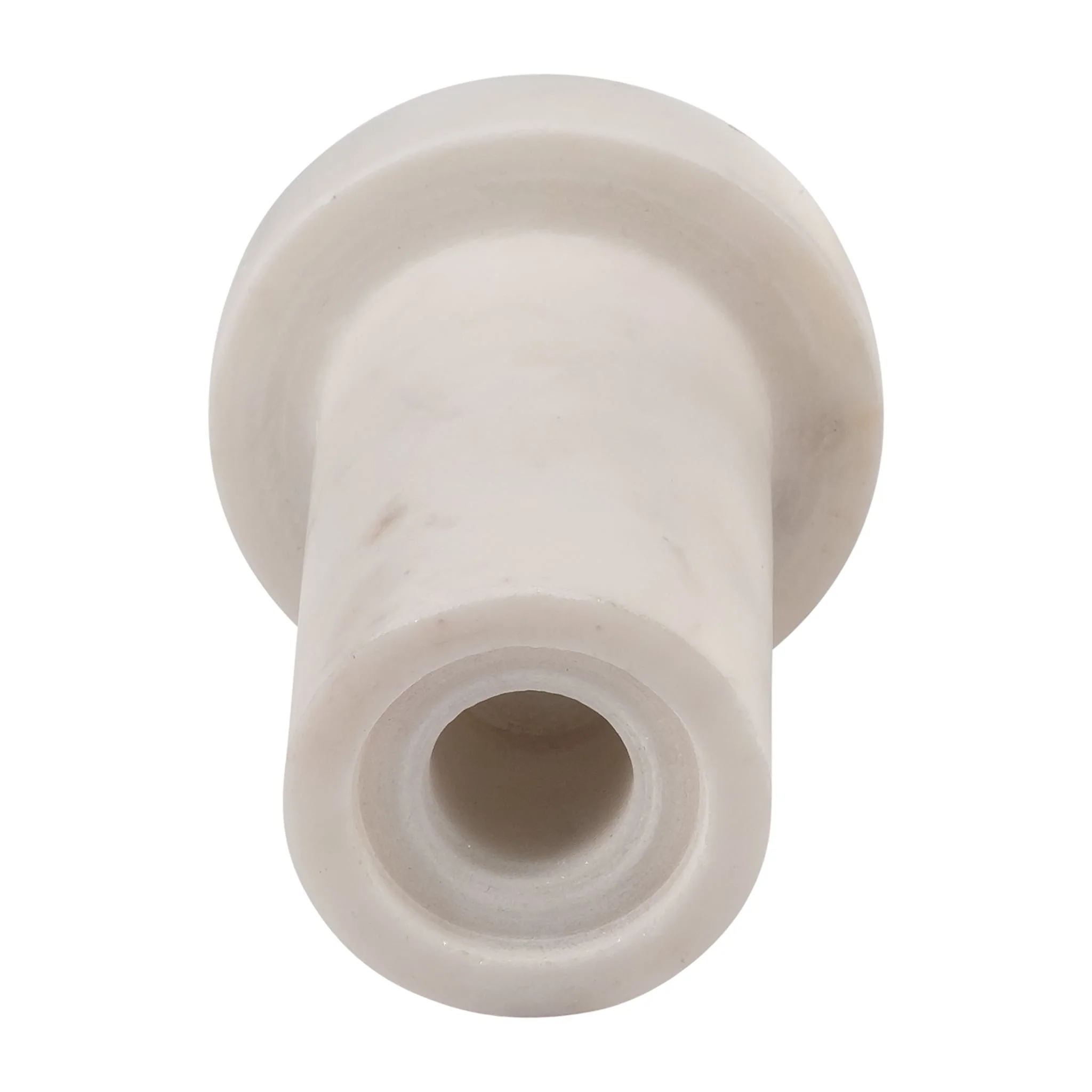 Marble,4"h,taper Candle Holder W/flat Base,white - Image 5