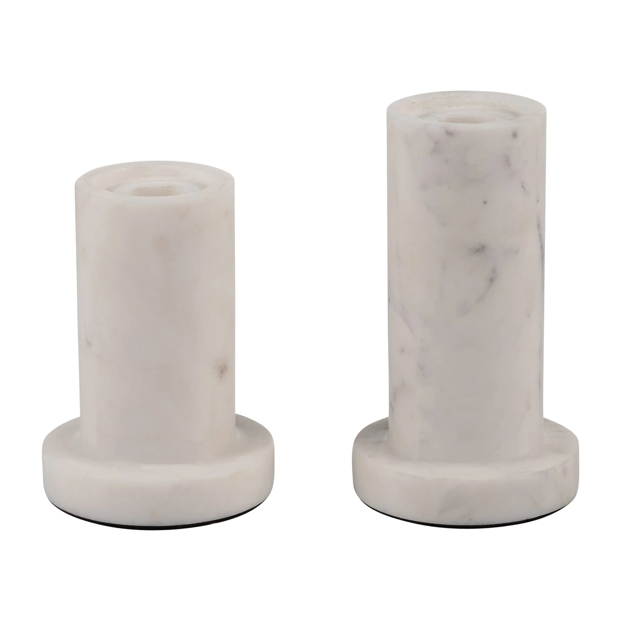 Marble,4"h,taper Candle Holder W/flat Base,white - Image 7