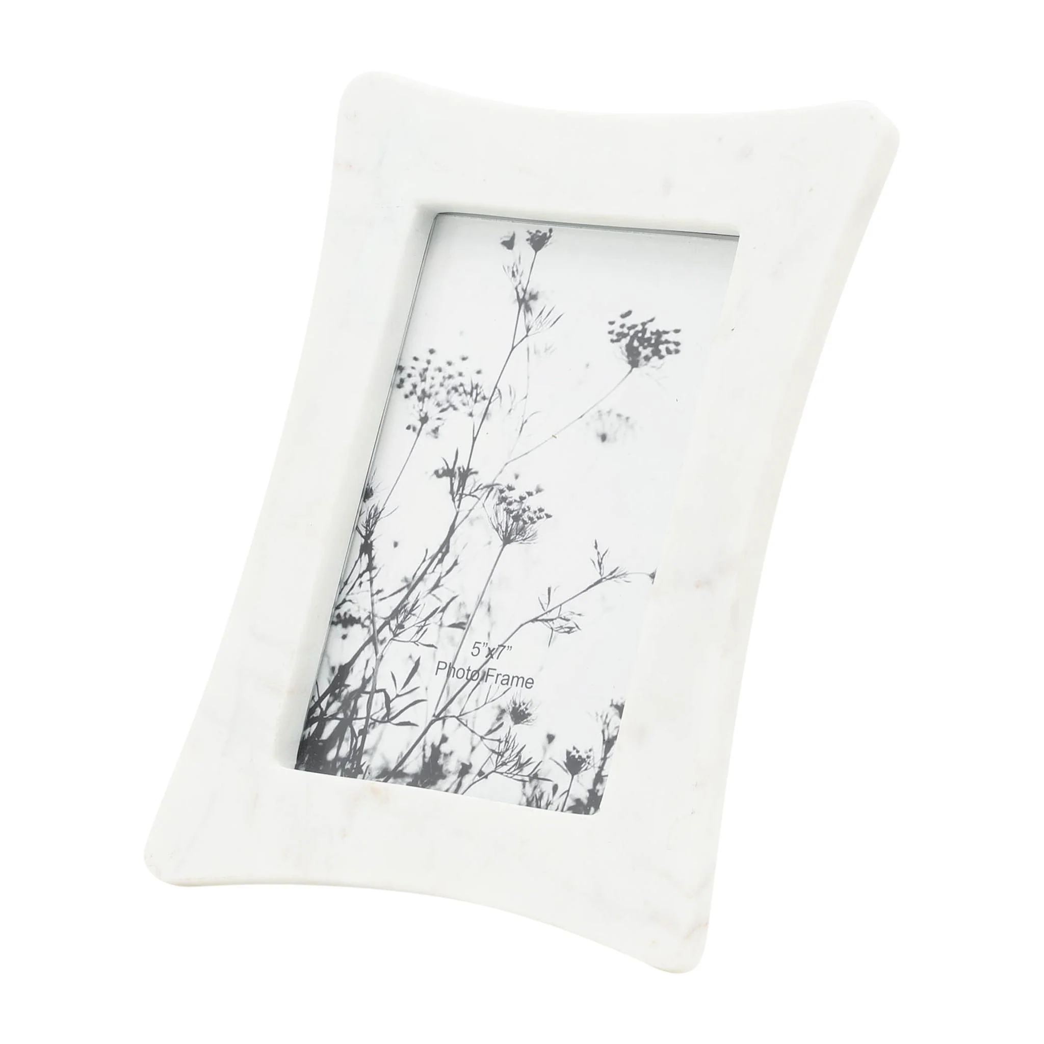 Marble, 5x7 Curved Photo Frame, White - Image 6