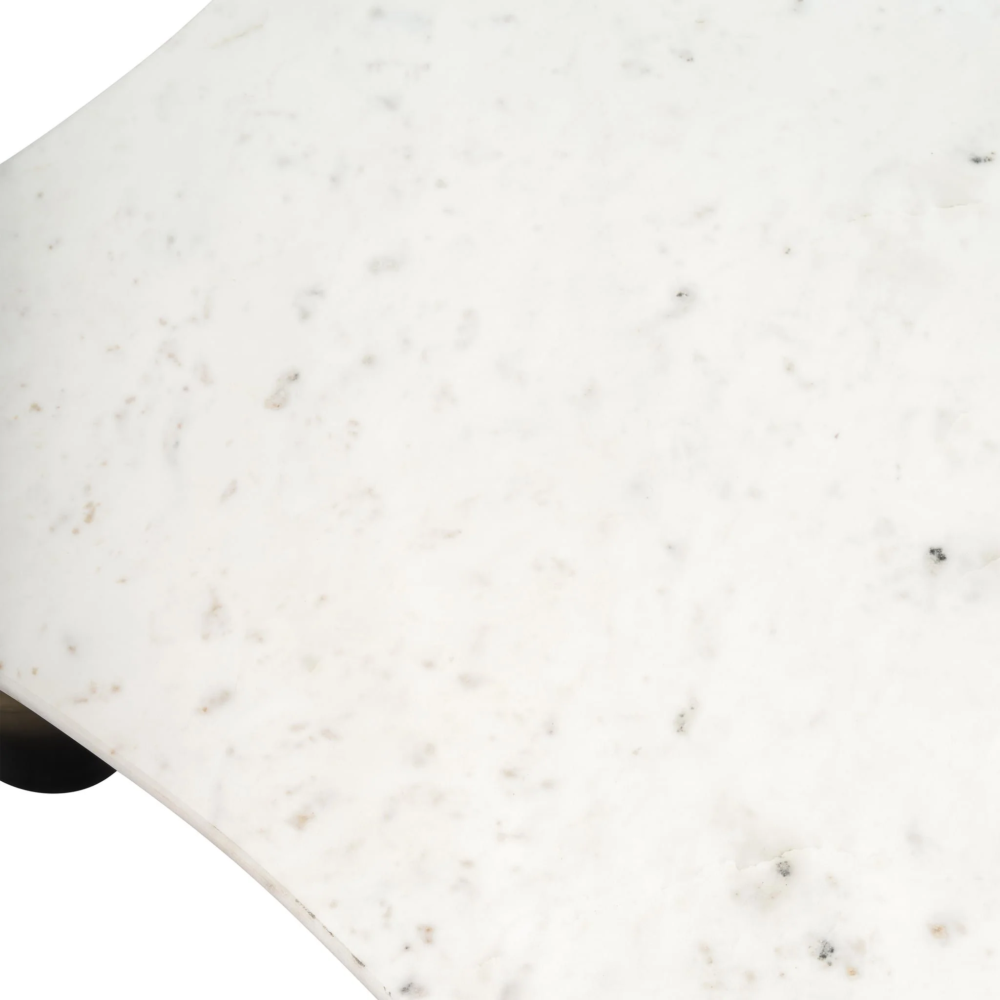 Marble/metal, 30"dx16"h Coffee Table, Wht/gld - Image 6