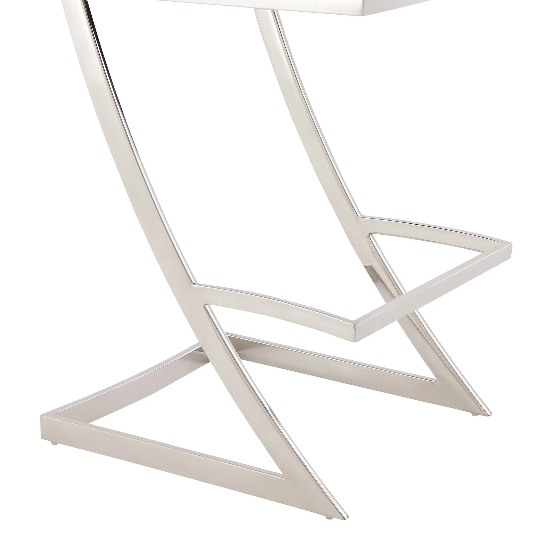 Marc 30" Vintage Black Faux Leather and Brushed Stainless Steel Bar Stool - Image 8