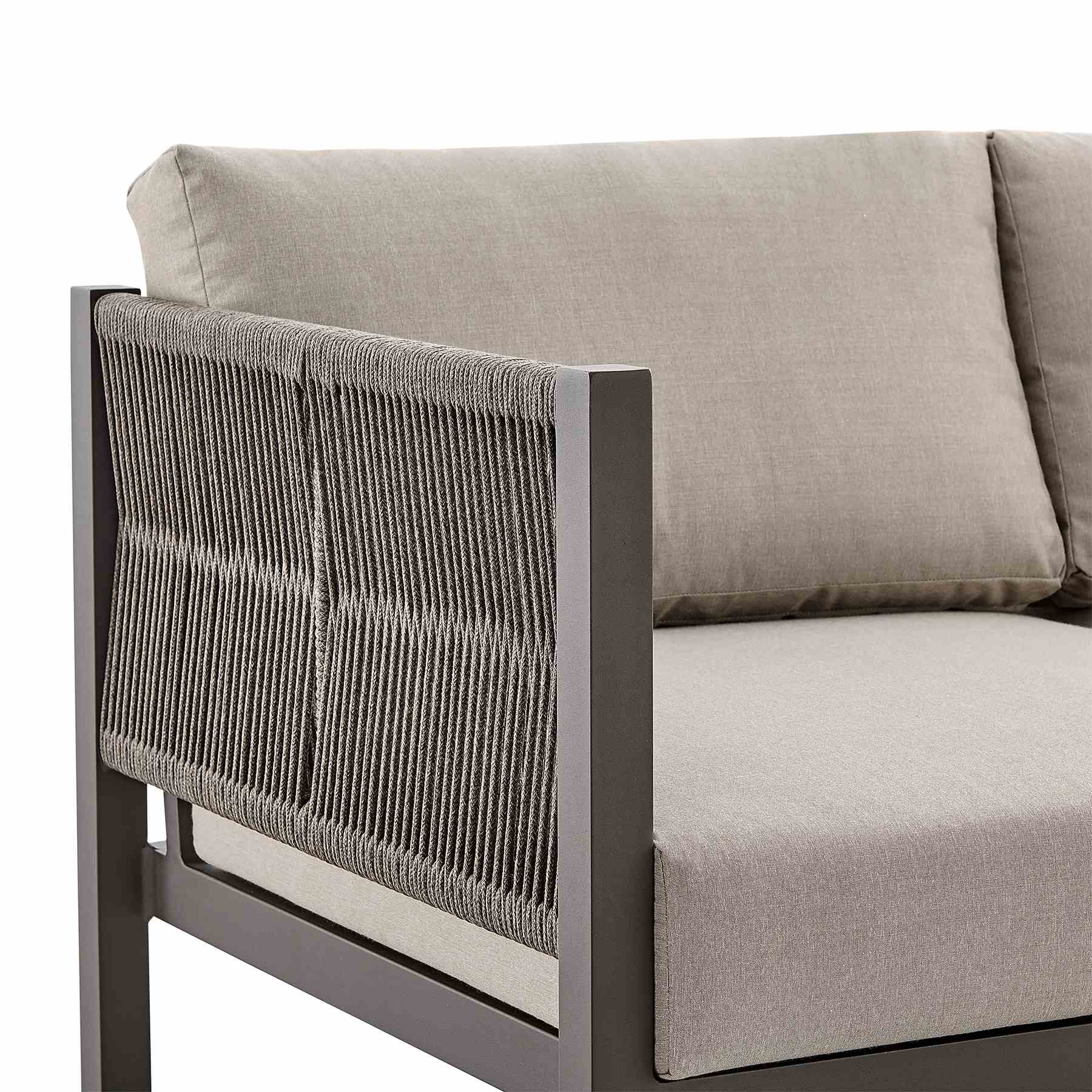 Mareike Aluminum and Rope Outdoor Chair in Brown - Image 4