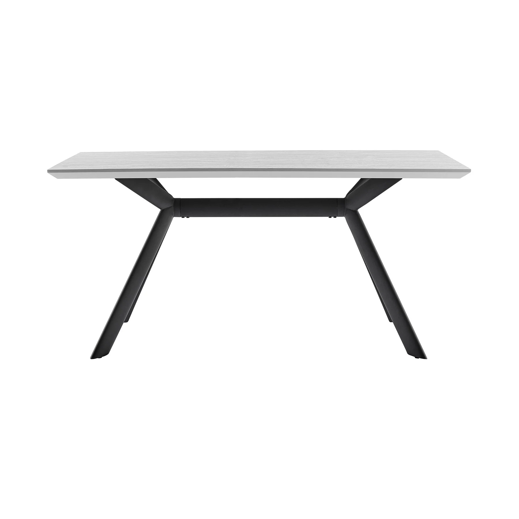 Margot and Rylee 7 Piece Modern Rectangular Dining Set in Light Gray Melamine Wood and Charcoal Fabric - Image 4