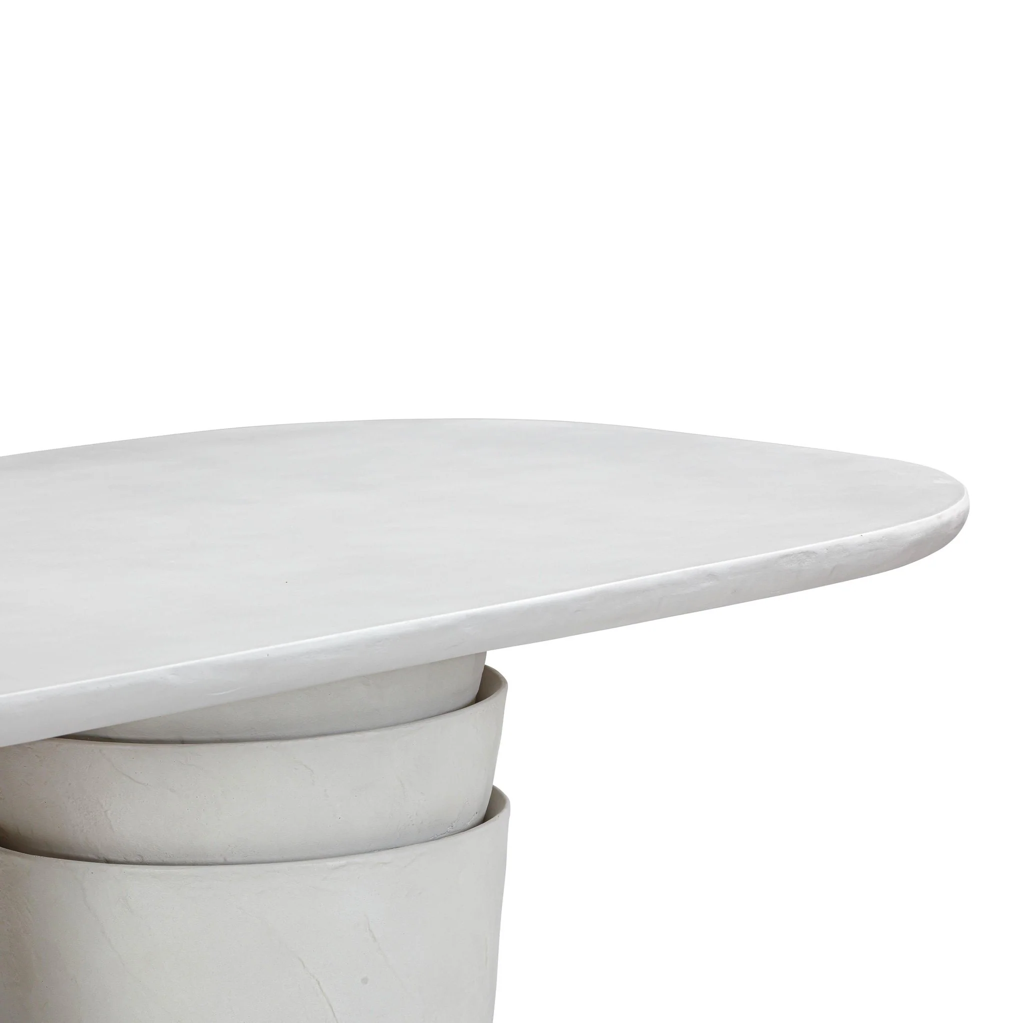 Margot Light Grey Faux Plaster Indoor / Outdoor Concrete Dining Table - Image 5
