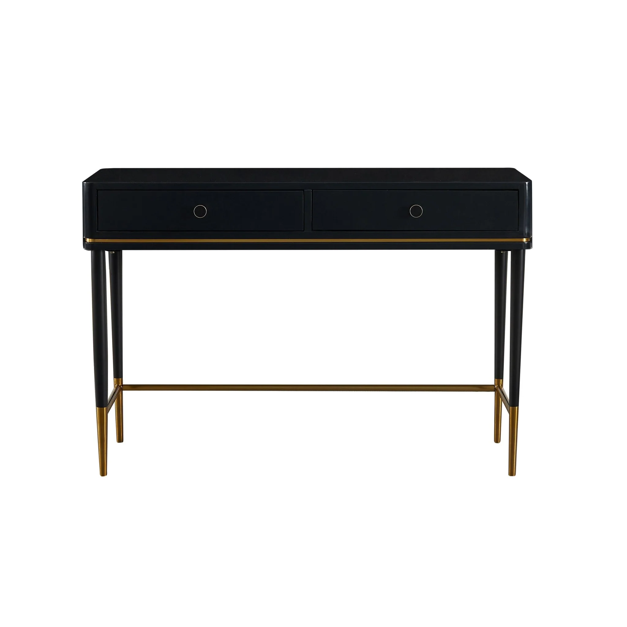 Mariah Two Drawer Black Desk - Image 3