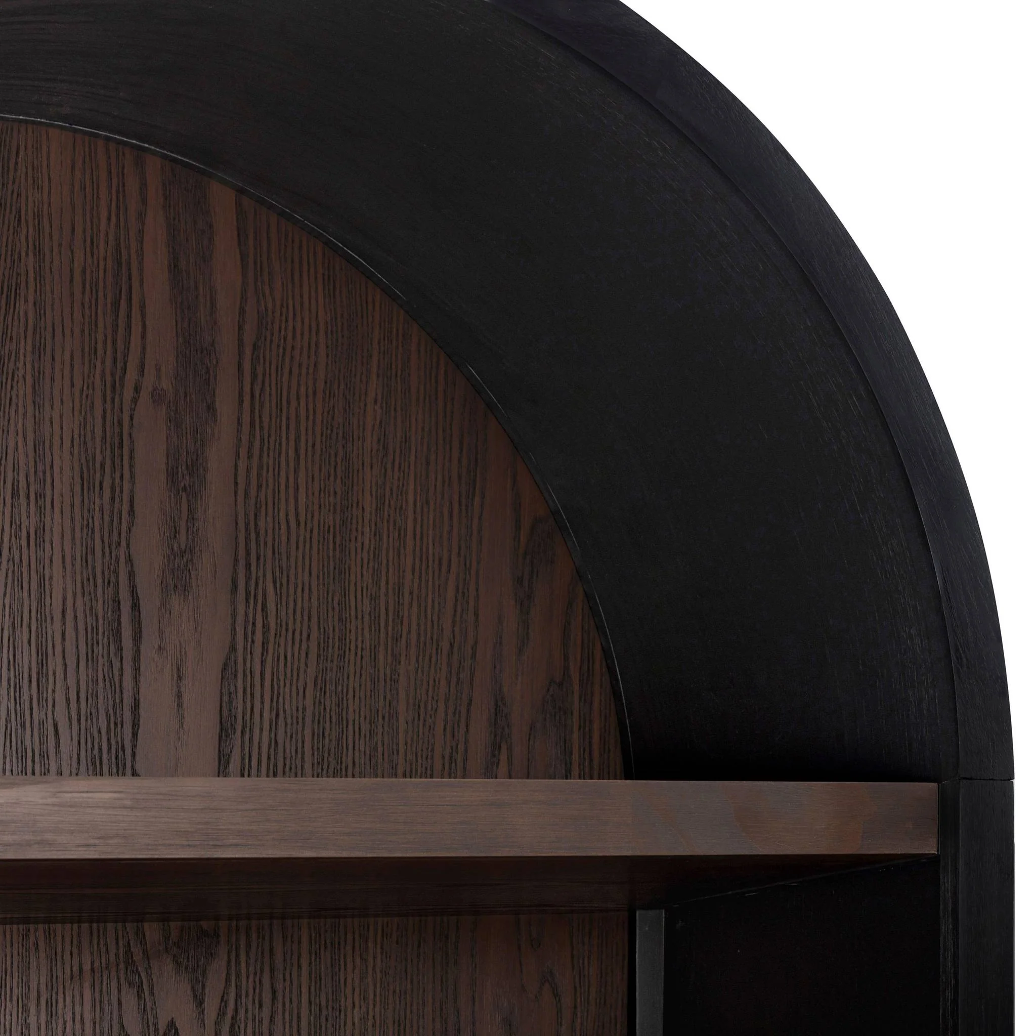 Marlow Black Wood Bookcase with File Drawer - Image 8