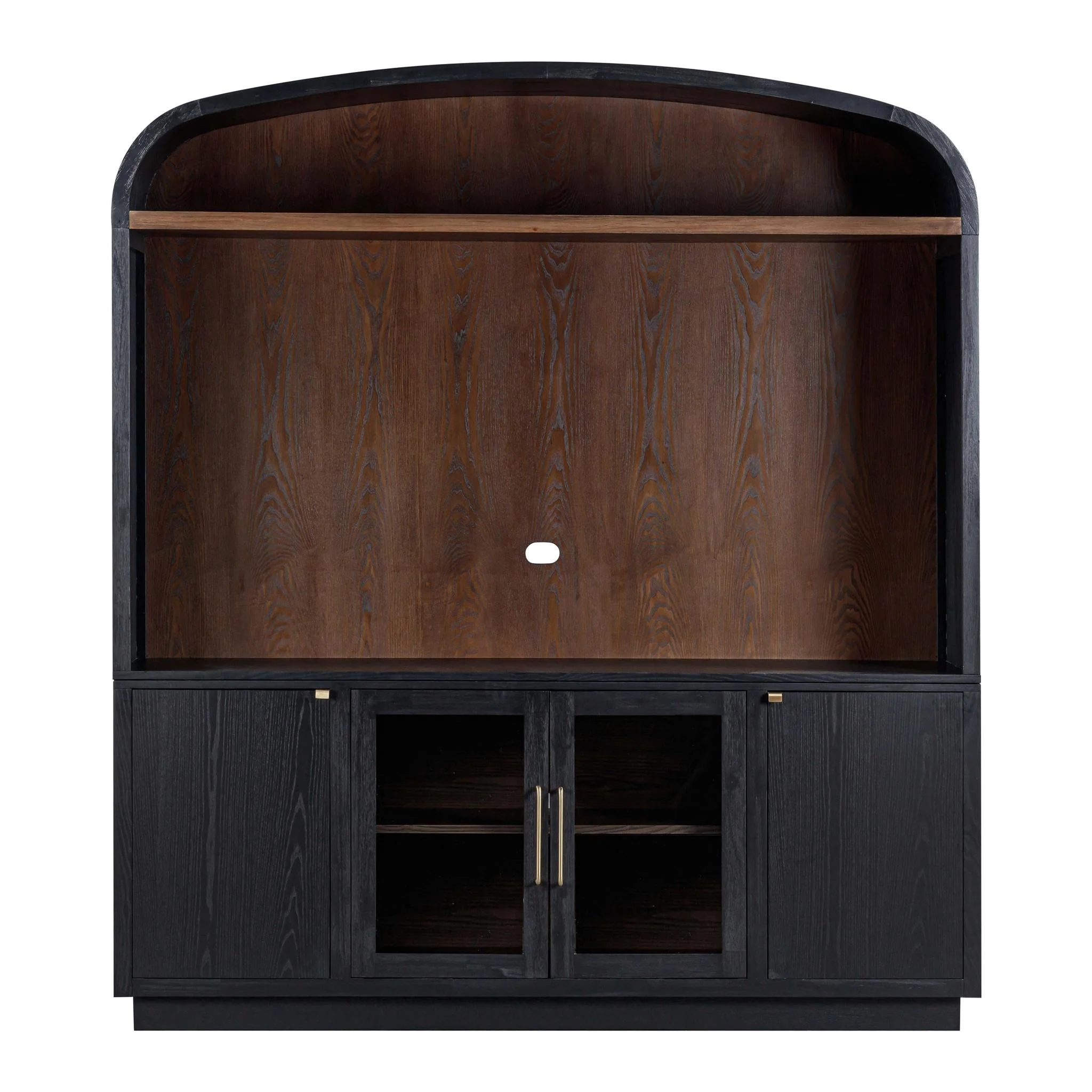 Marlow Black Wood Entertainment Center