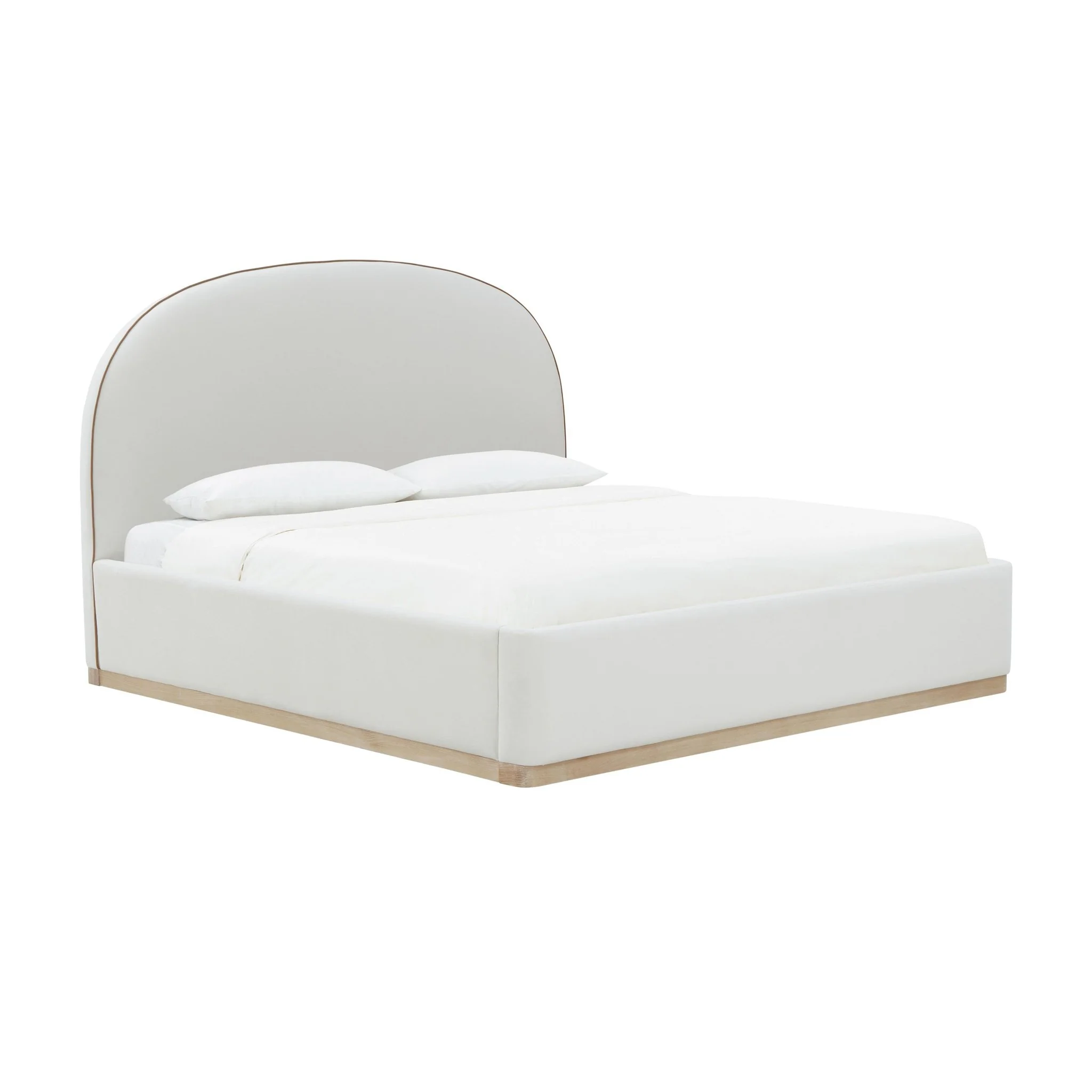 Marlow Cream Velvet King Bed