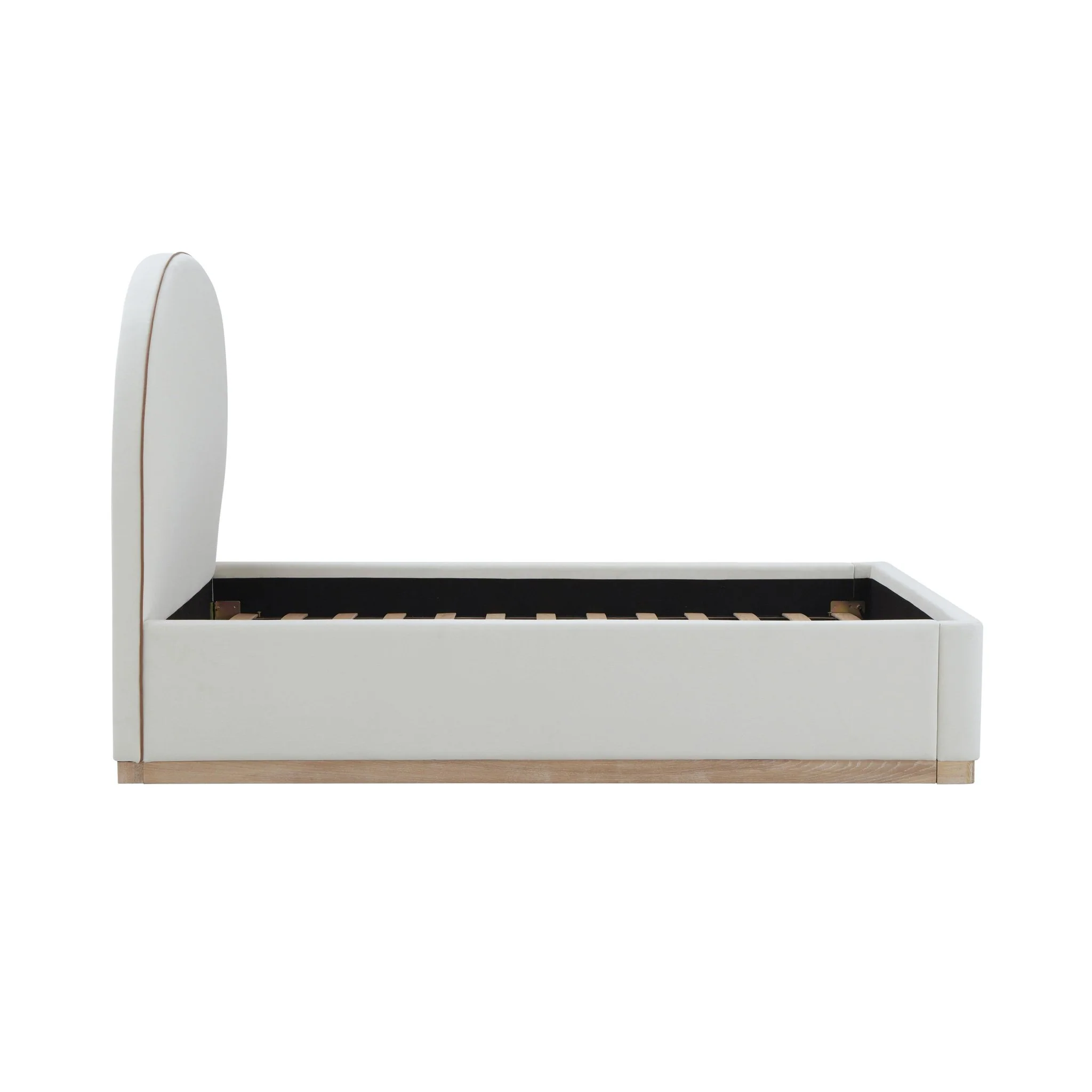 Marlow Cream Velvet Queen Bed - Image 5