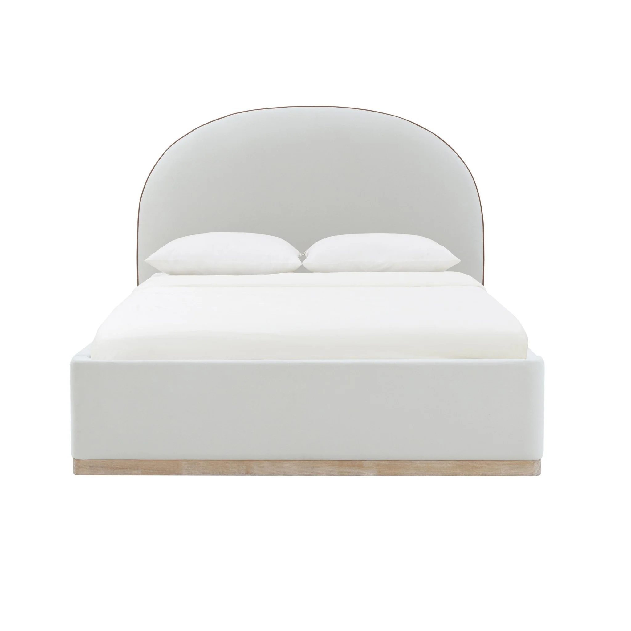 Marlow Cream Velvet Queen Bed - Image 8