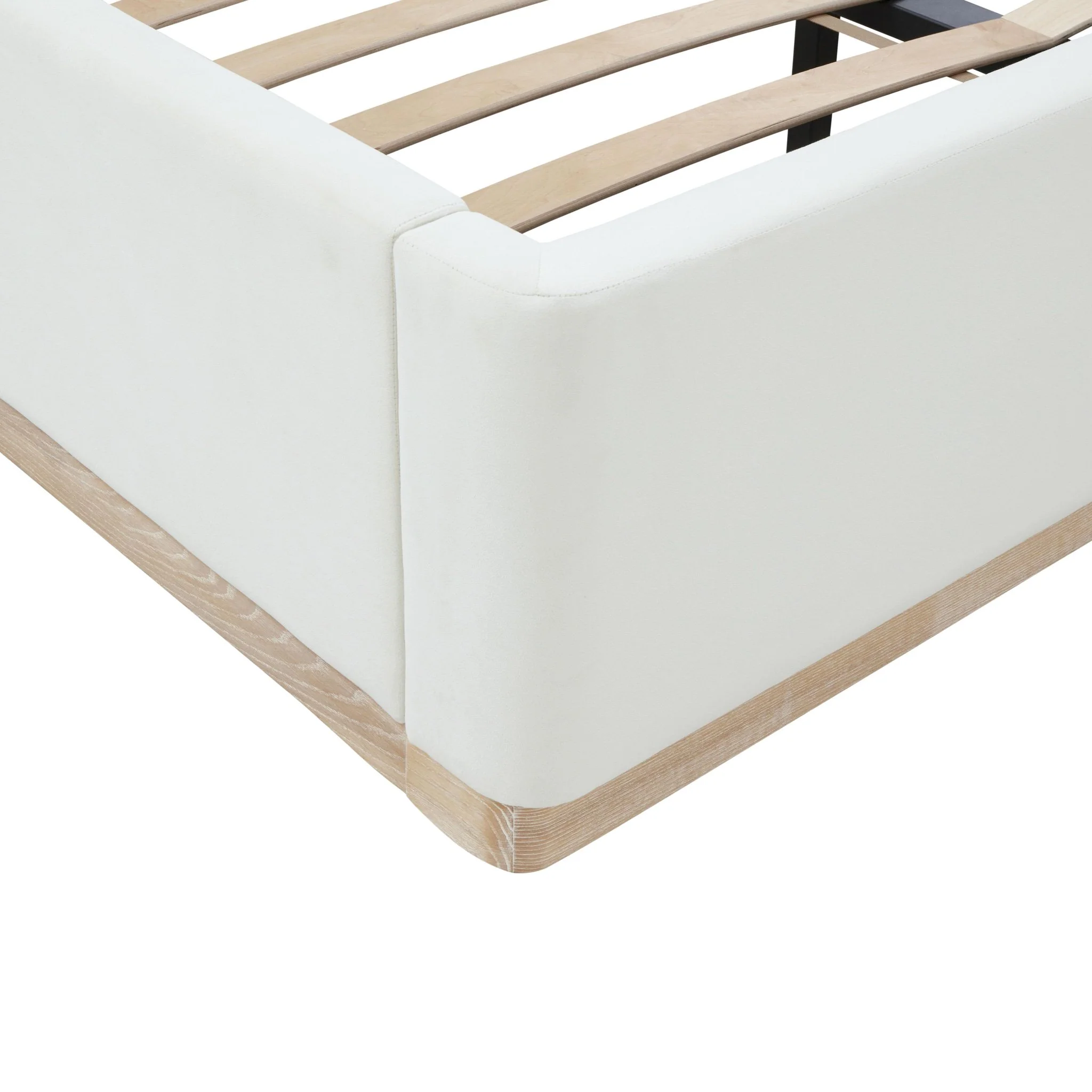 Marlow Cream Velvet Queen Bed - Image 9