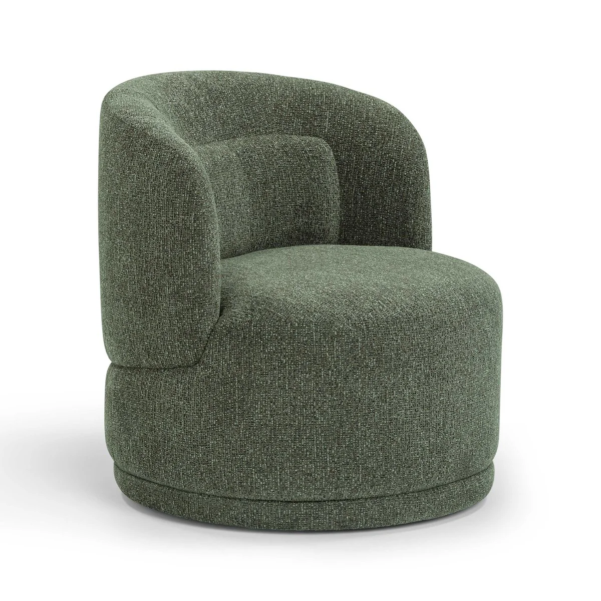Massa Textured Green Swivel Accent Chair
