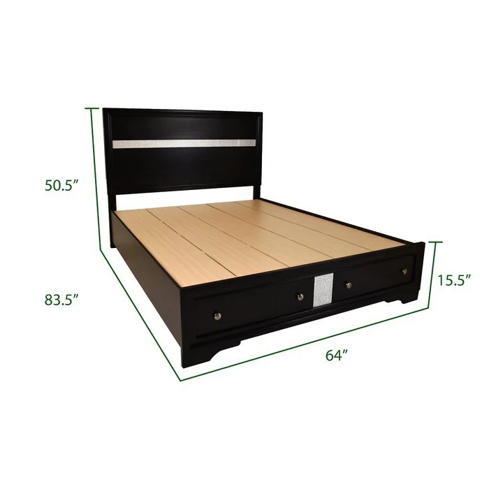 Matrix Queen Bed Black - Image 2