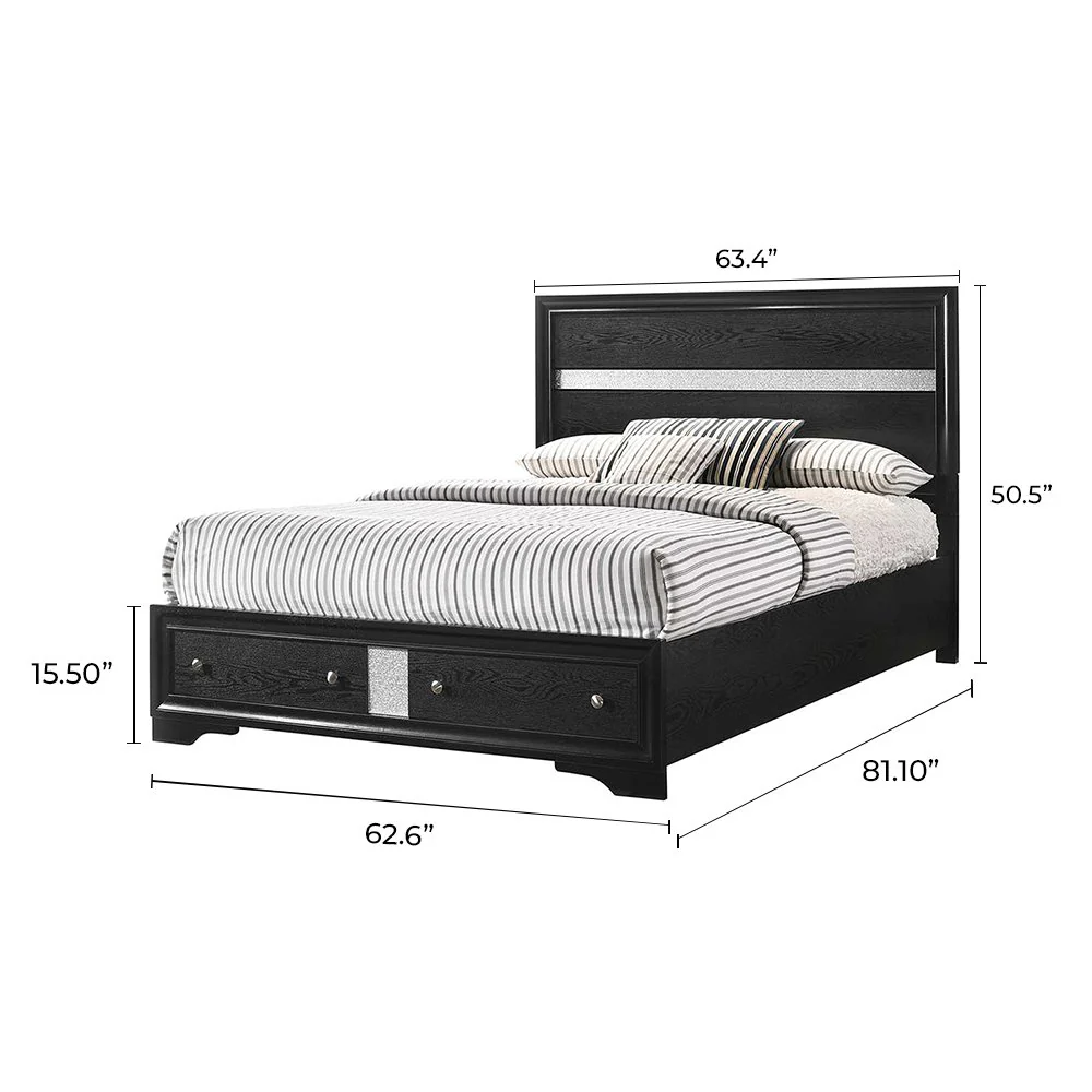 Matrix Queen Bed Gray - Image 2
