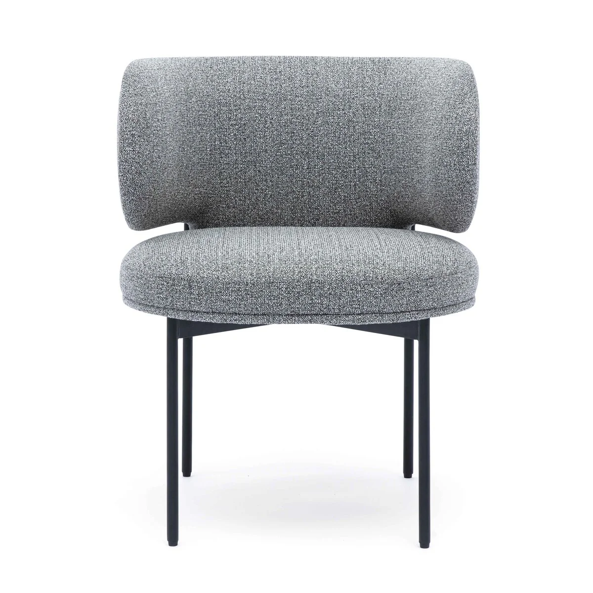 Maureen Speckled Grey Performance Boucle Dining Chair - Image 2