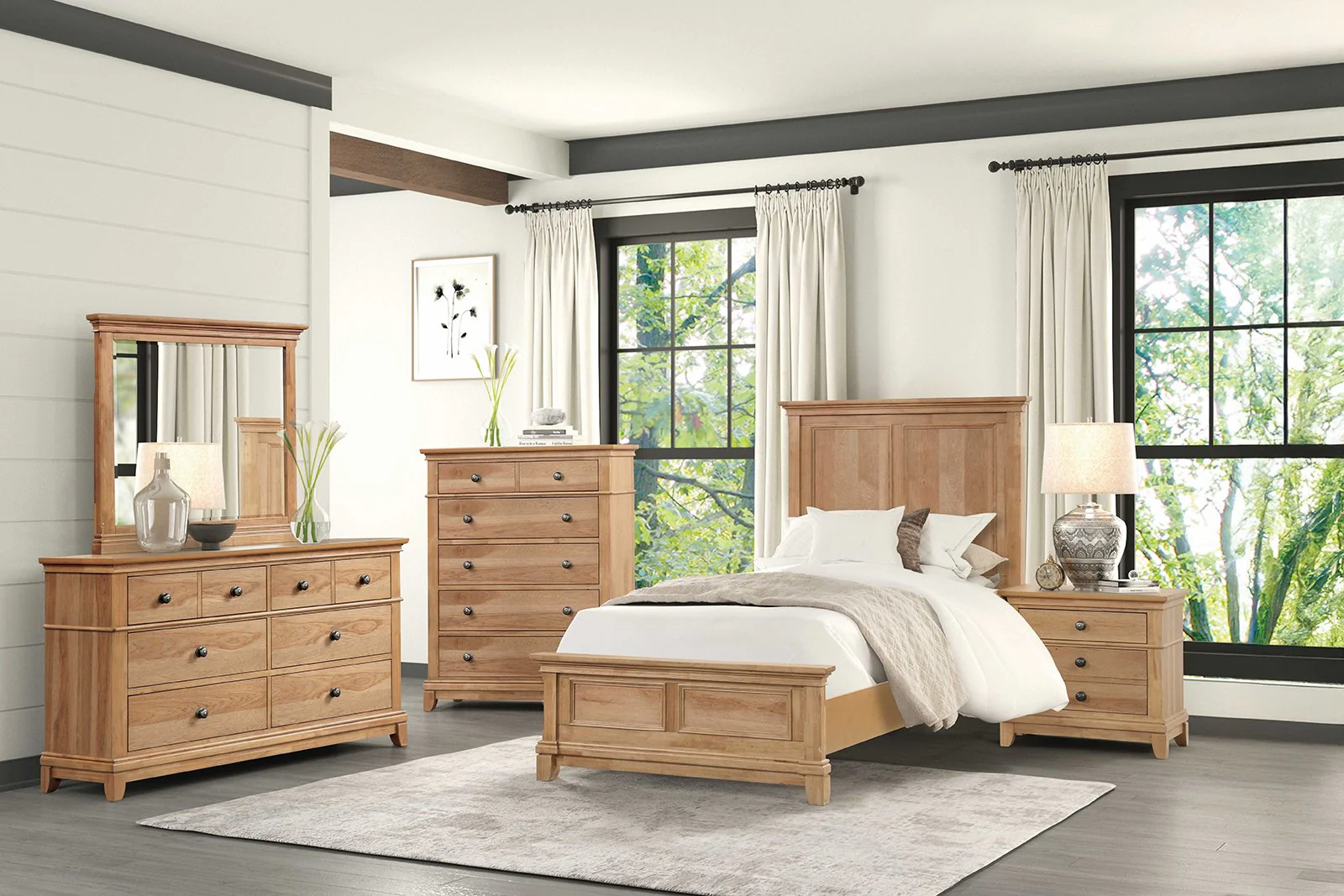 Mchenry Full Bed, Natural Oak - Image 2