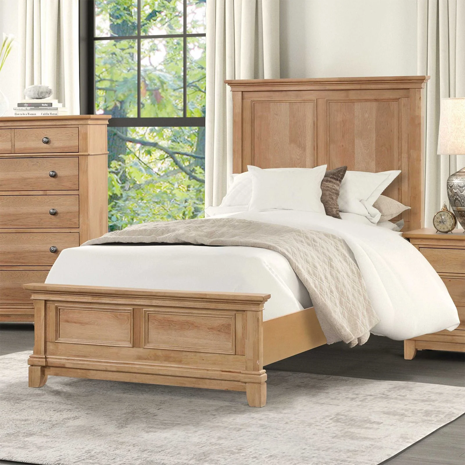 Mchenry Twin Bed, Natural Oak