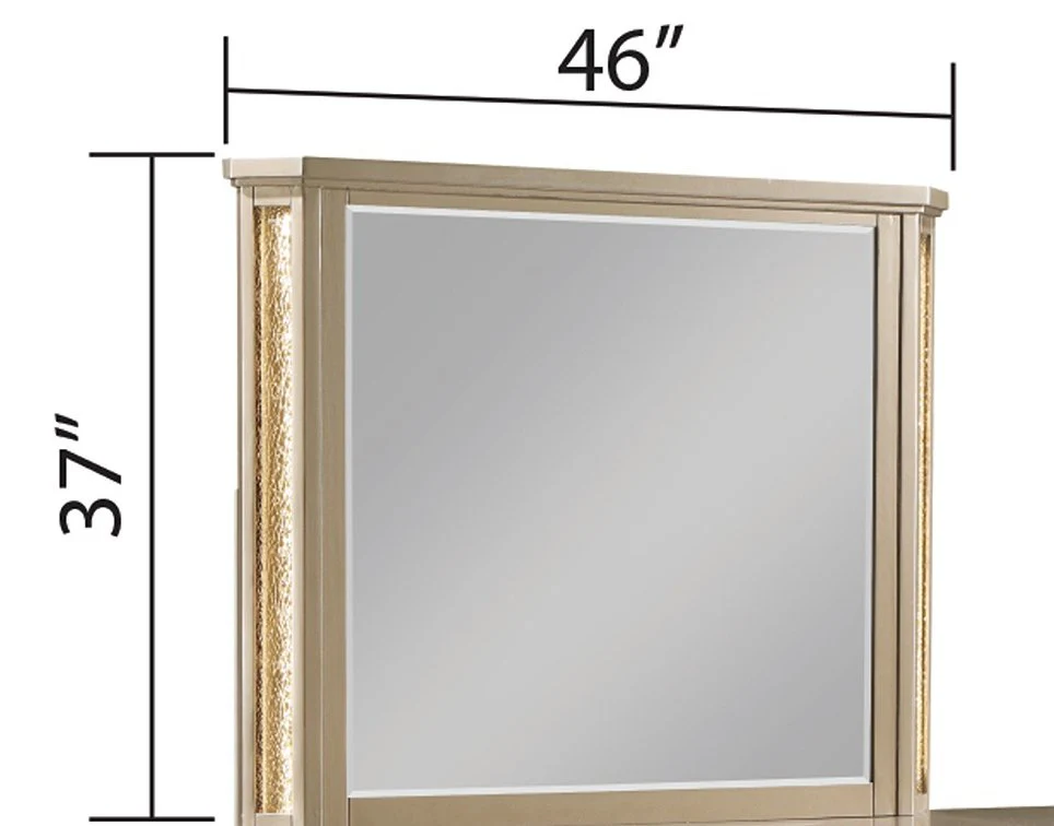 Medusa King 4 Pc Bedroom Set Gold - Image 11