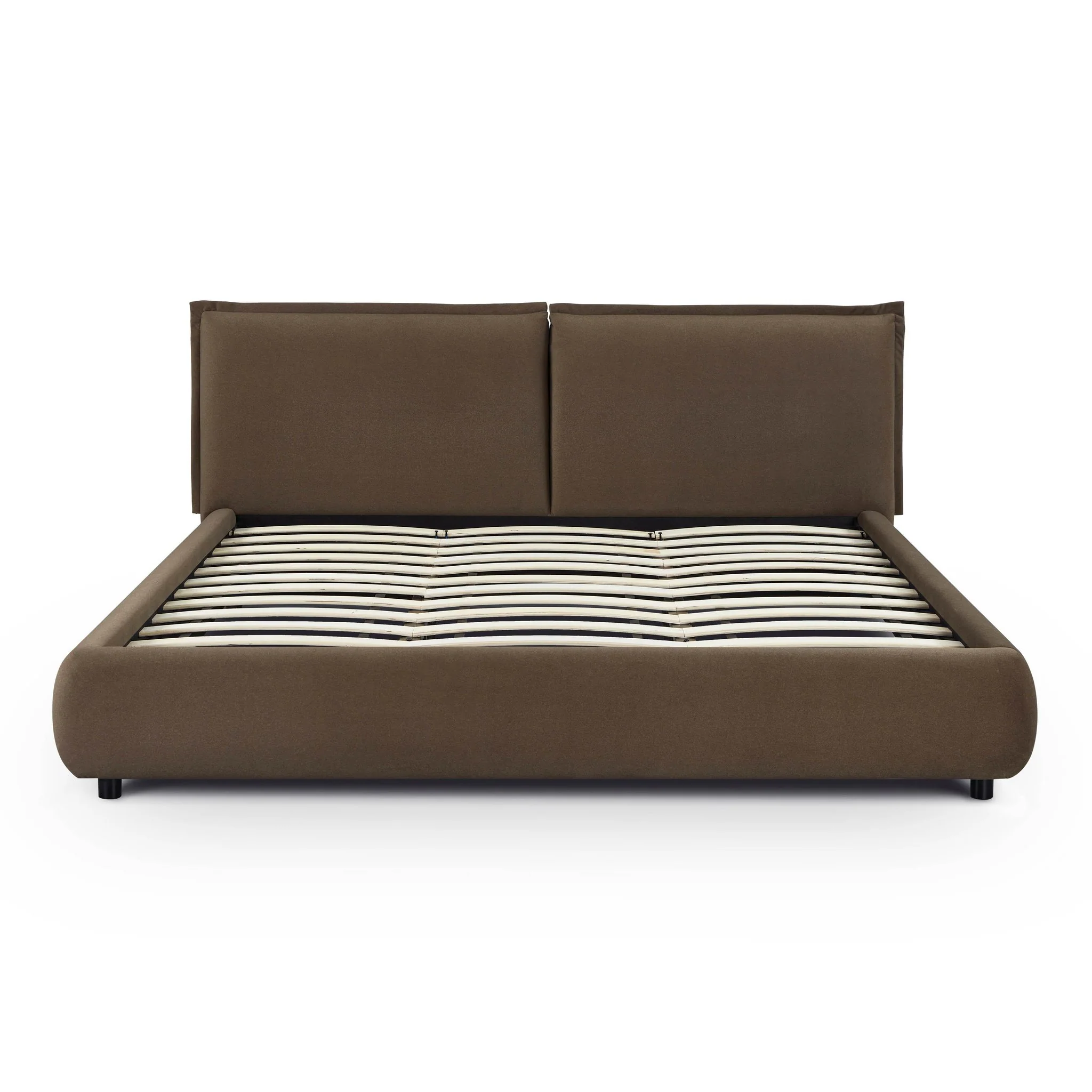 Mel Brown Faux Mohair King Bed - Image 5