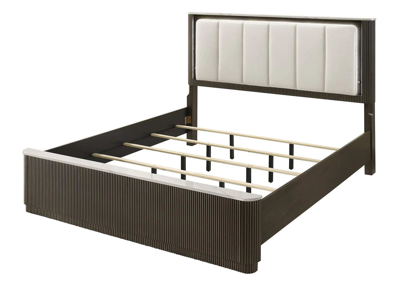 Merthyr Queen Bed, Dark Walnut - Image 3